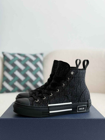 Dior Oblique B23 Black High-Top Sneakers