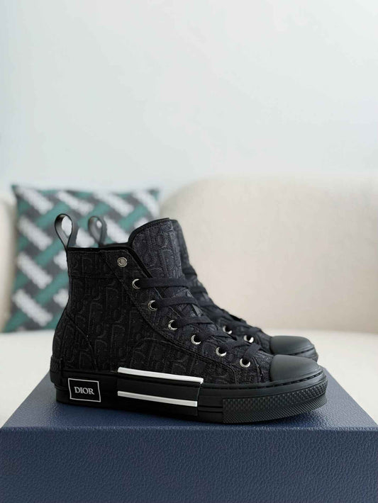 Dior Oblique B23 Black High-Top Sneakers