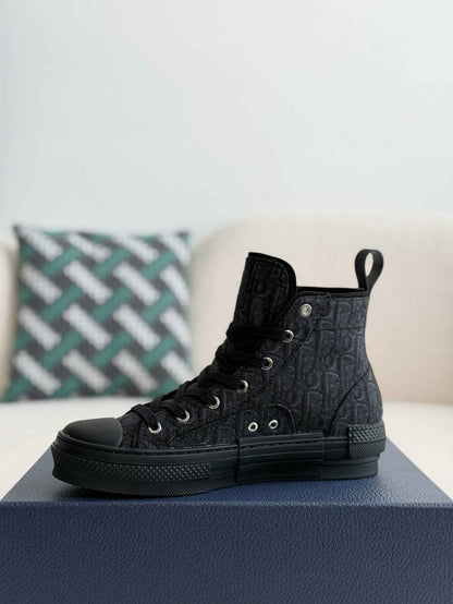 Dior Oblique B23 Black High-Top Sneakers