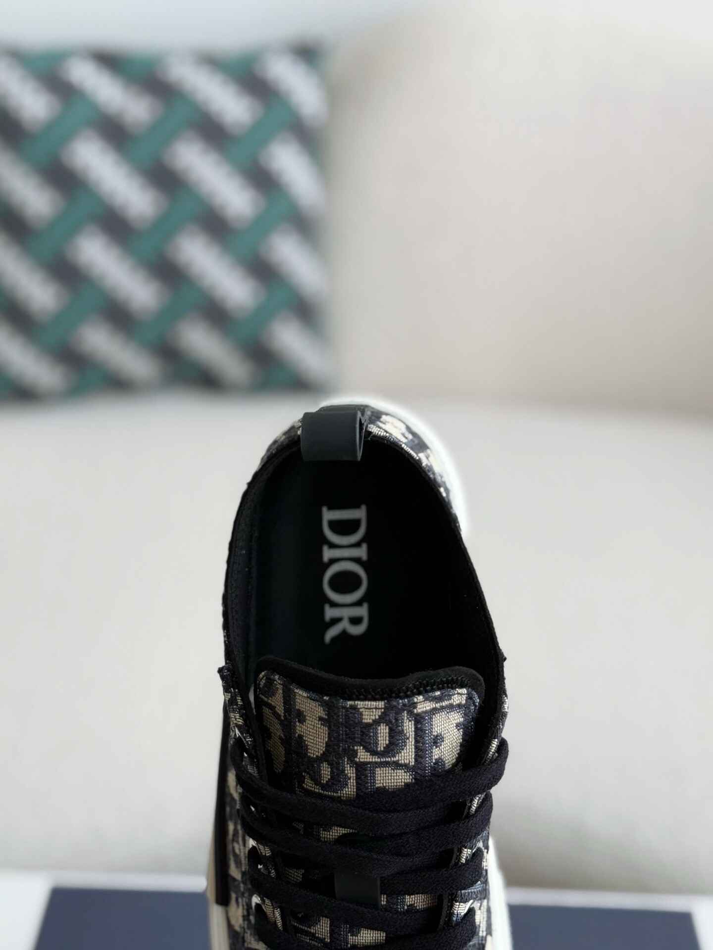 Dior Oblique B23 Beige Black Low-Top Sneakers