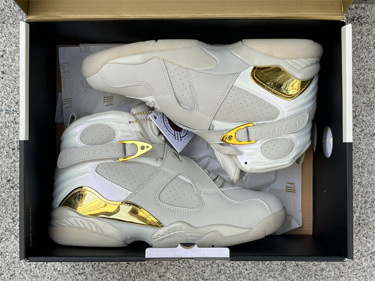 Air jordan 8 white and gold online