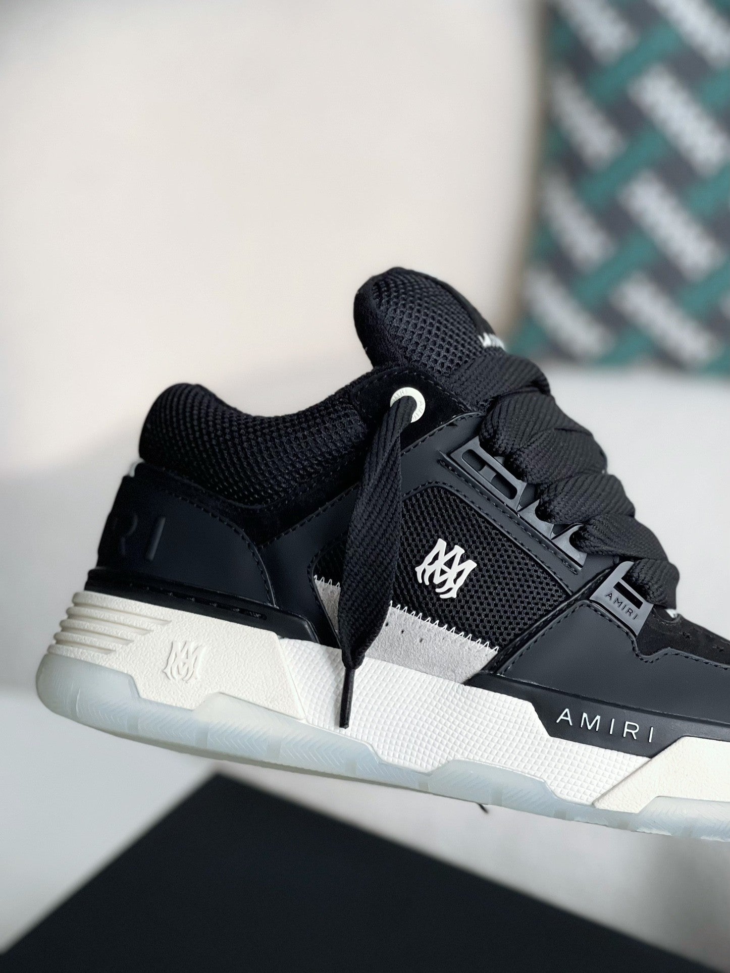 Amiri MA-1 Sneaker – Black, Bone & Grey – Hollo Shoe