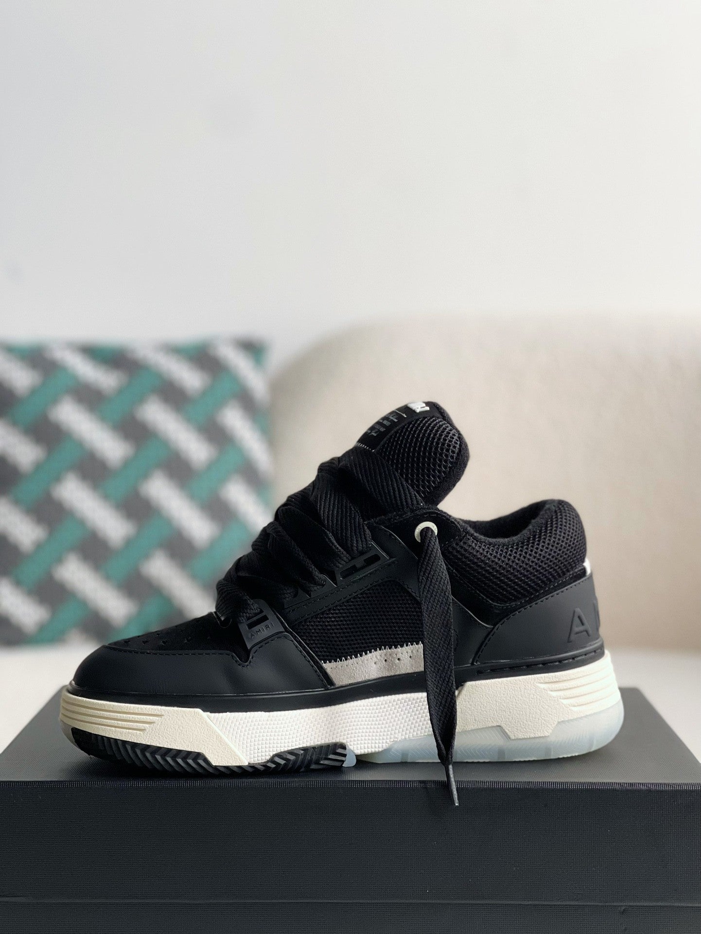 Amiri MA-1 Sneaker – Black, Bone & Grey – Hollo Shoe