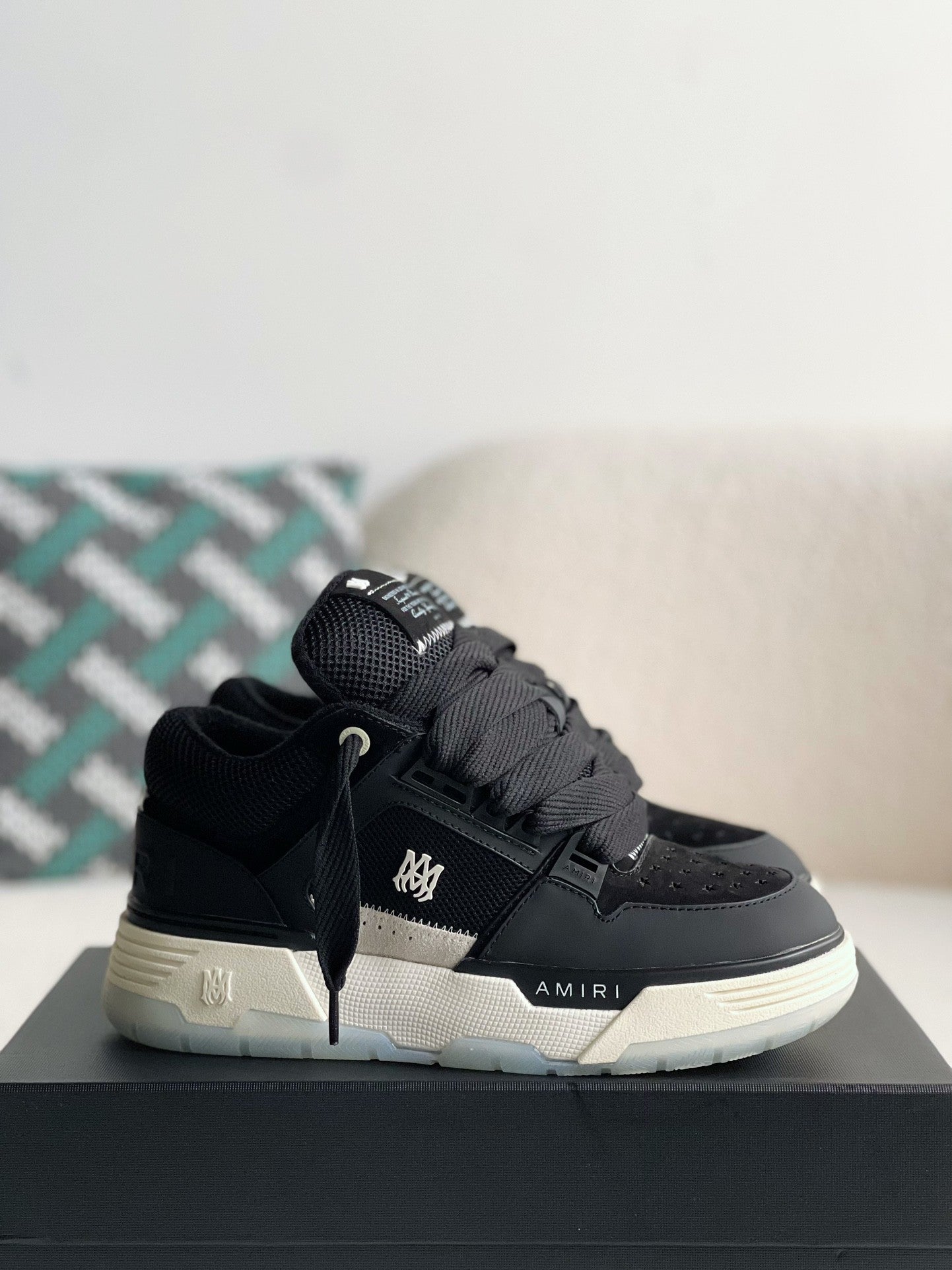 AMIRI スニーカー Amiri MA-1 Sneaker – Black, Bone & Grey – Hollo Shoe