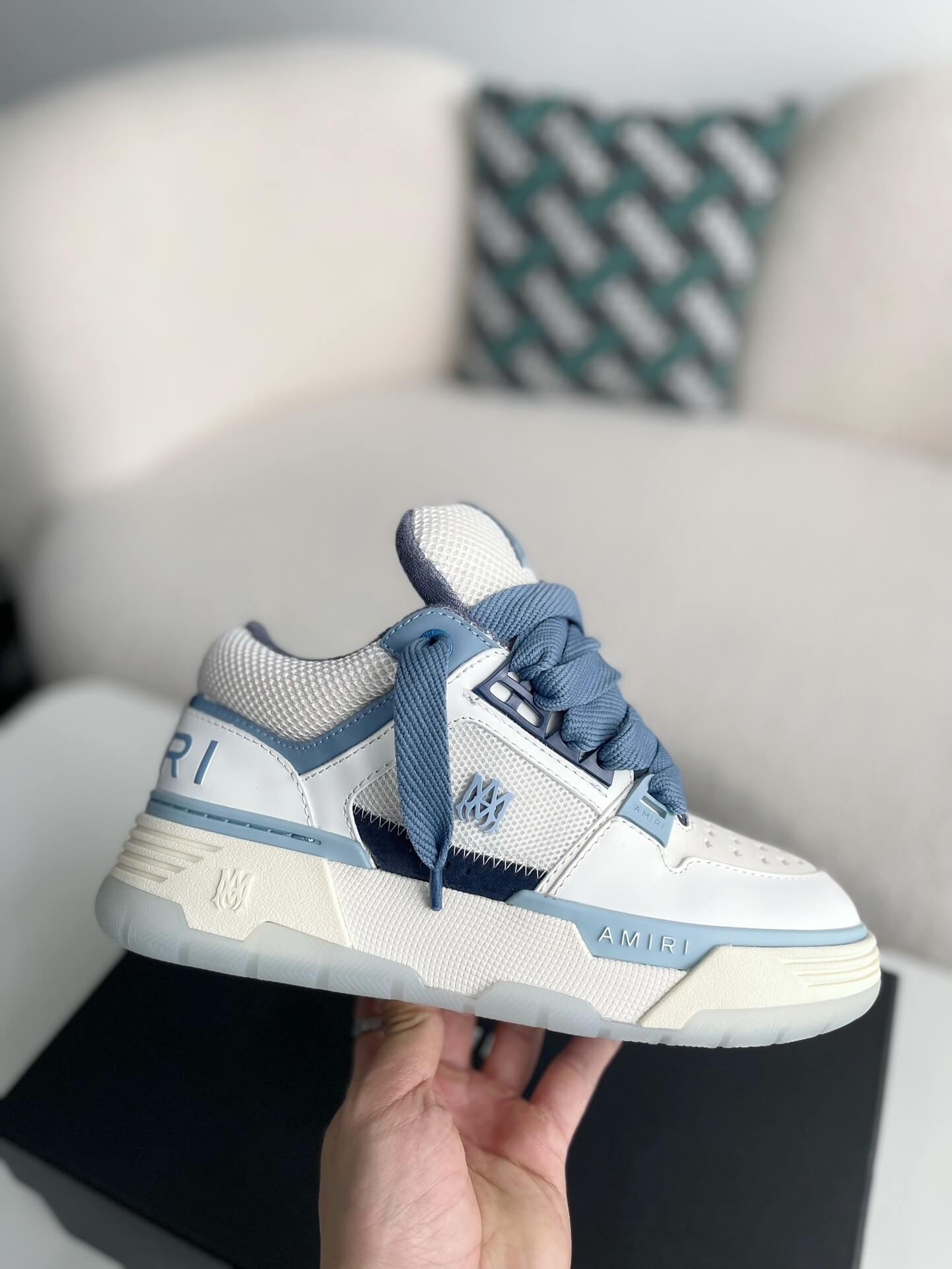 AMIRI MA-1  White Blue Sneaker