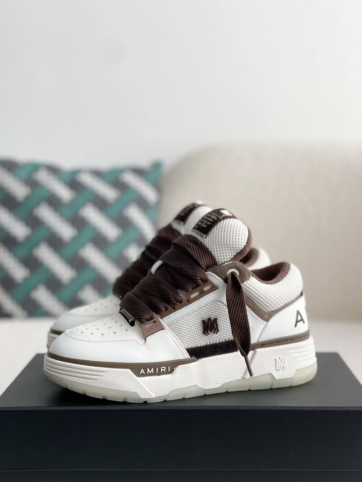 AMIRI MA-1 White Brown Sneaker