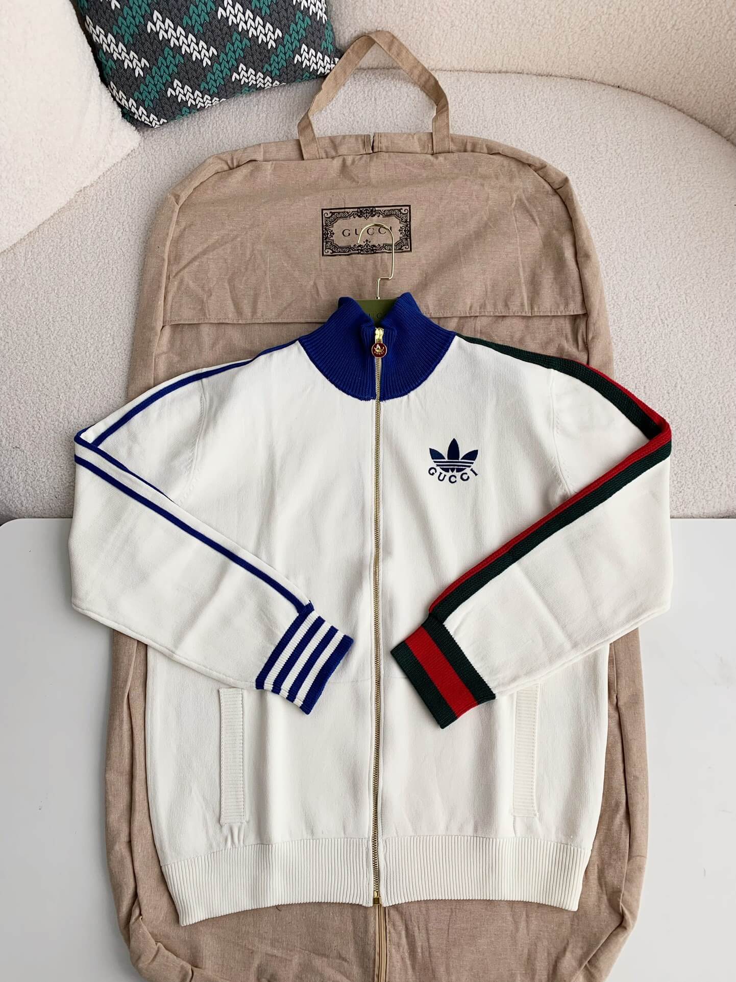 Adidas x Gucci GG Jacquard Knit Jacket