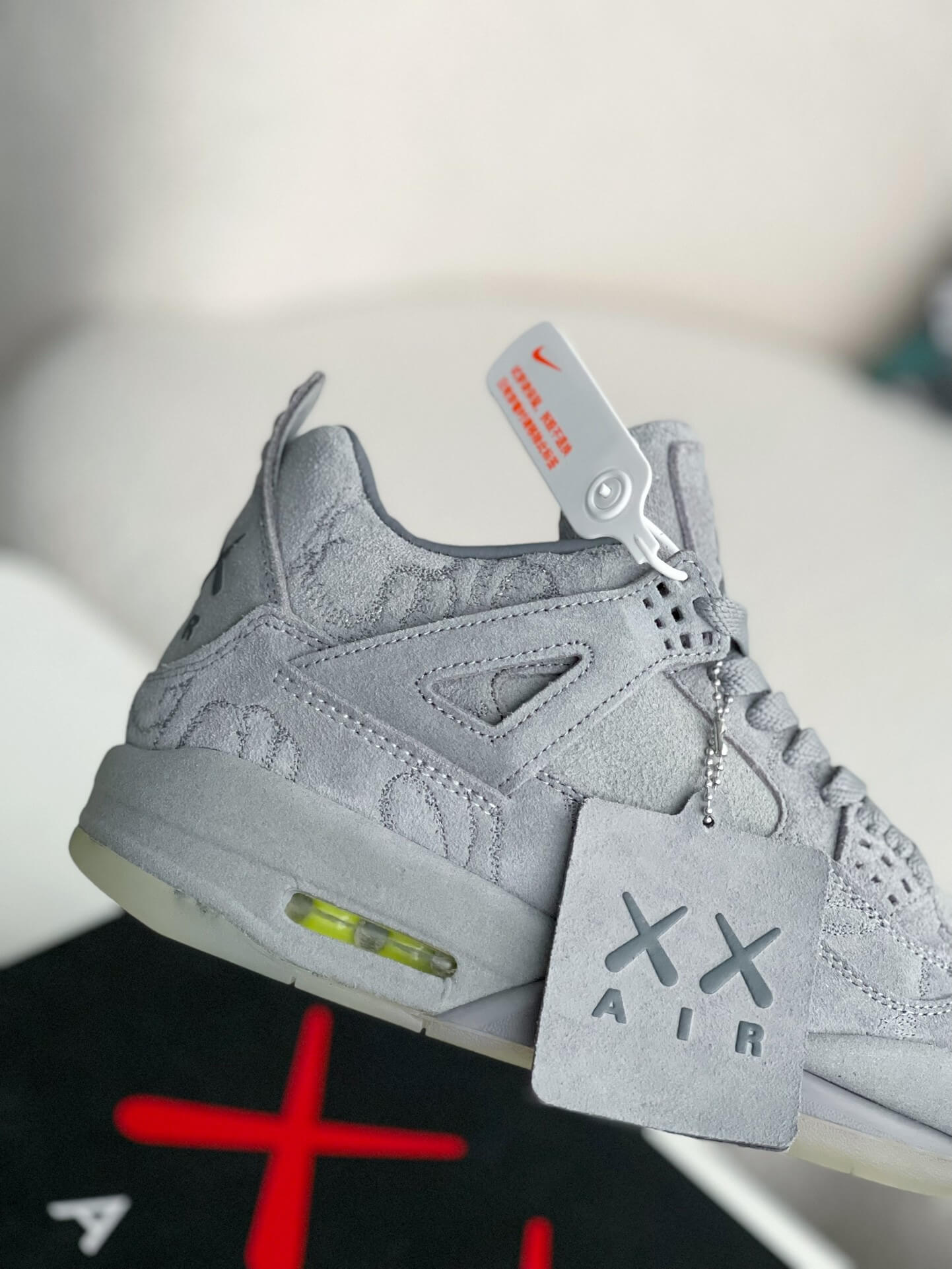 Jordan 4 shops gray suede