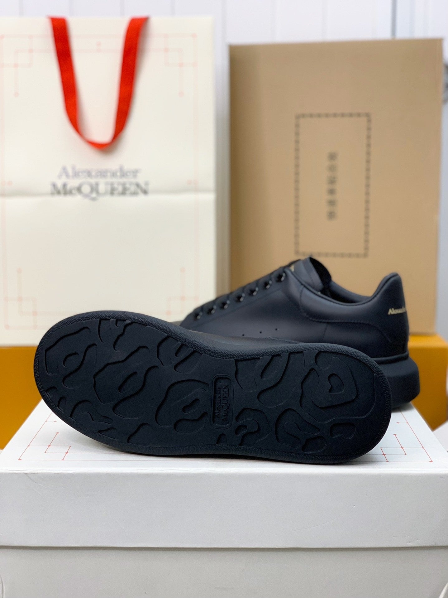Alexander McQueen Men's Oversized Sneakers in Black