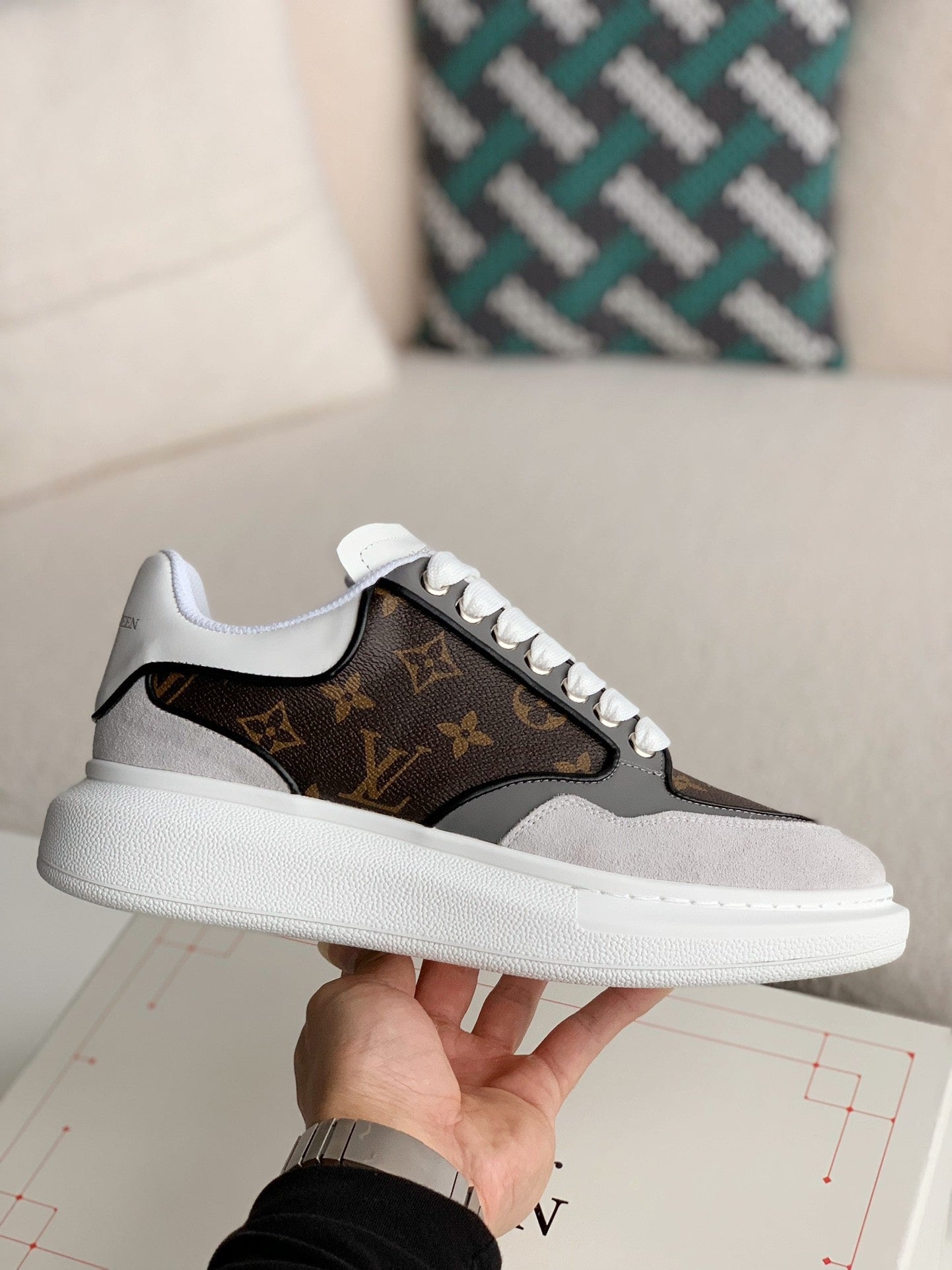 Alexander McQueen x Louis Vuitton Oversized Sneakers with Brown