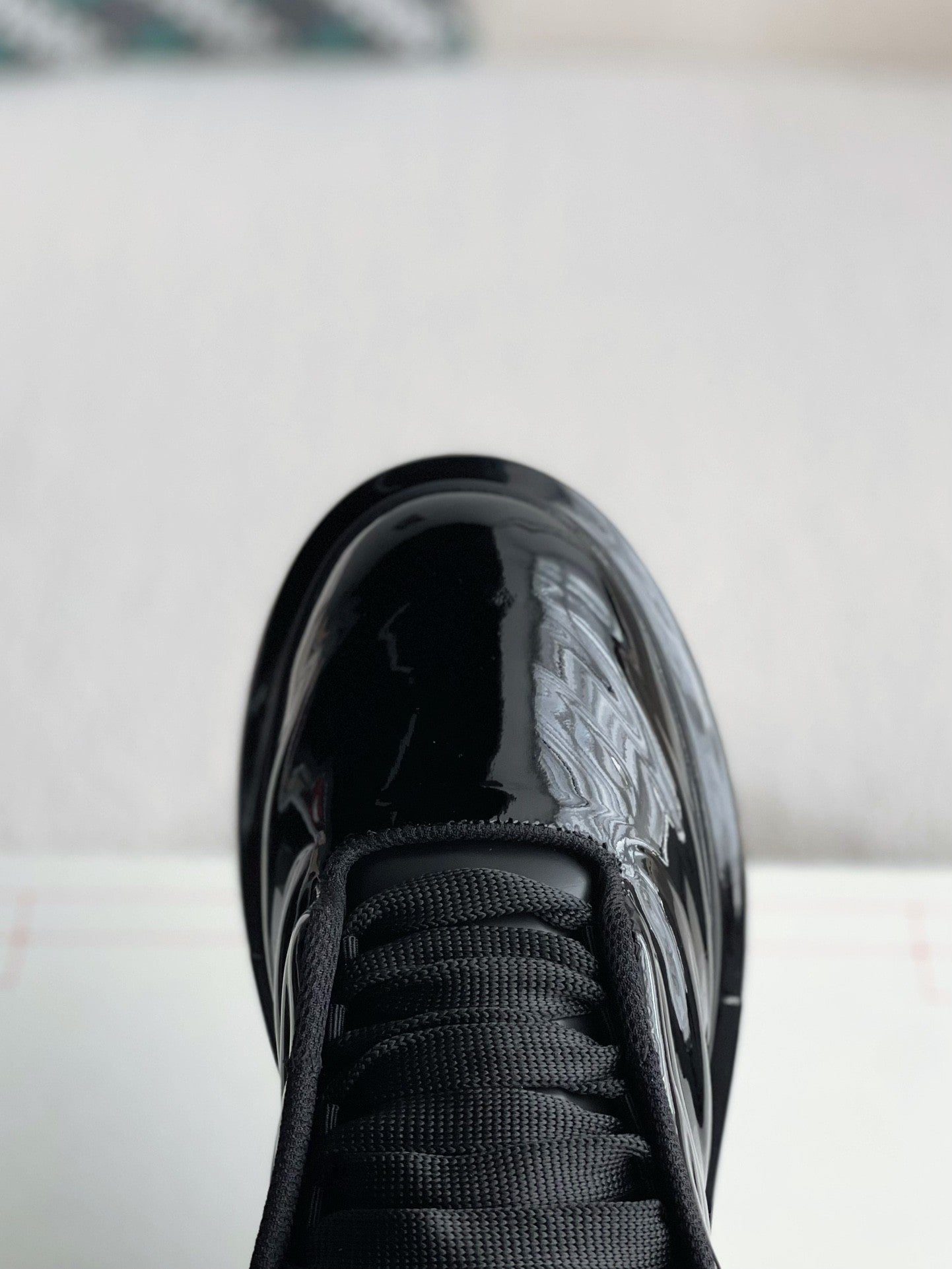 Alexander McQueen Oversized Black Lux Gloss Sneakers
