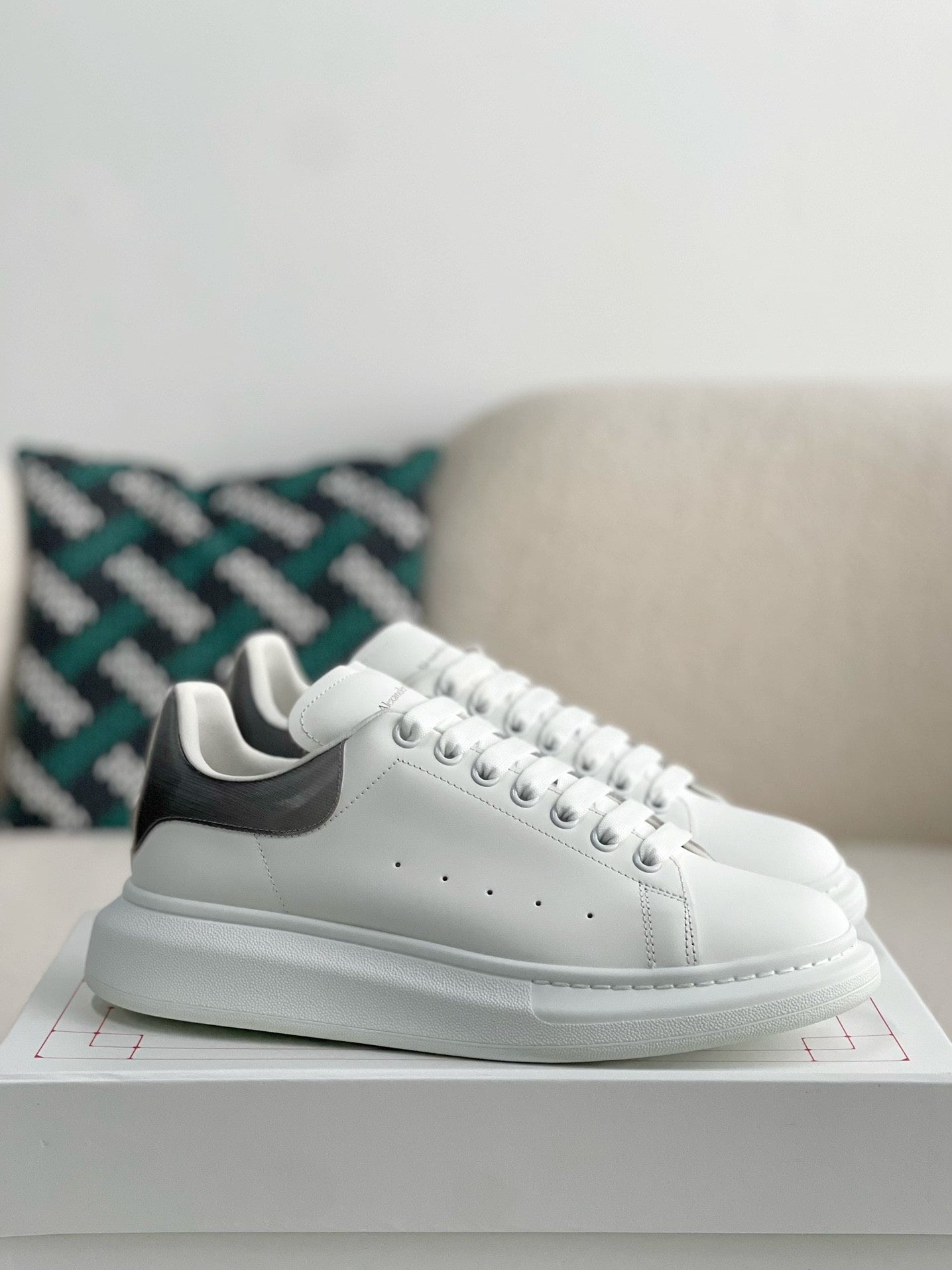 Alexander McQueen Oversized White Sneakers Hollo Shoe