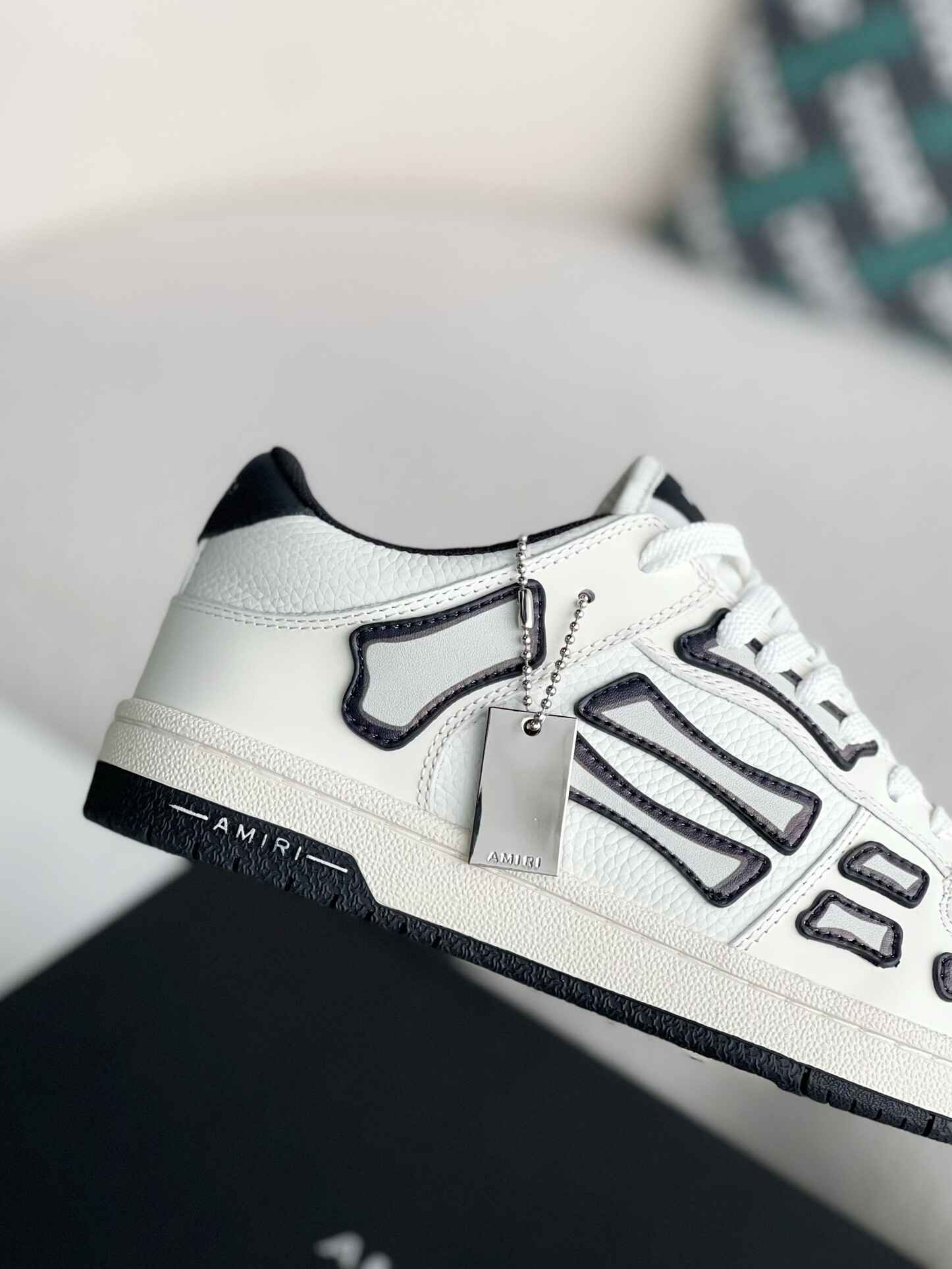 Amiri Skel Top Low White Black Sneakers – HolloShoe