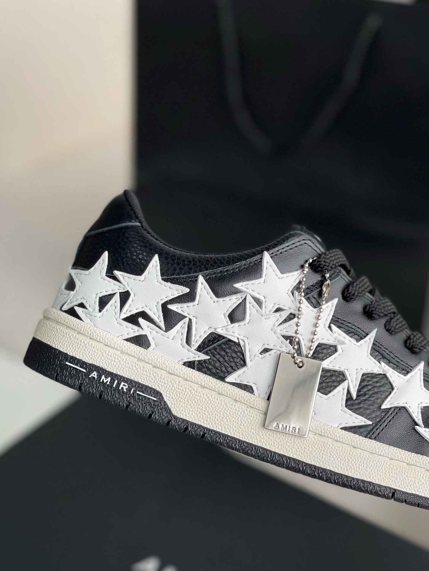 AMIRI Star Low Top Black White Sneakers – HolloShoe