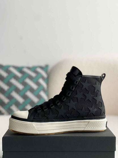 Amiri Stars Court High Top Black Sneakers