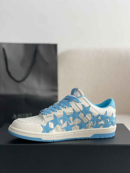 AMIRI Star White Blue Low Top Sneakers