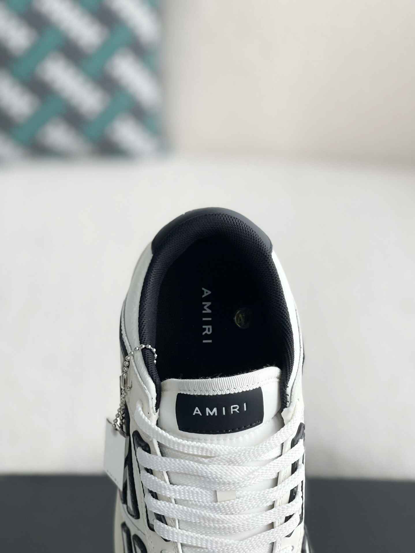 Amiri Skel Top Low  White Black Sneakers