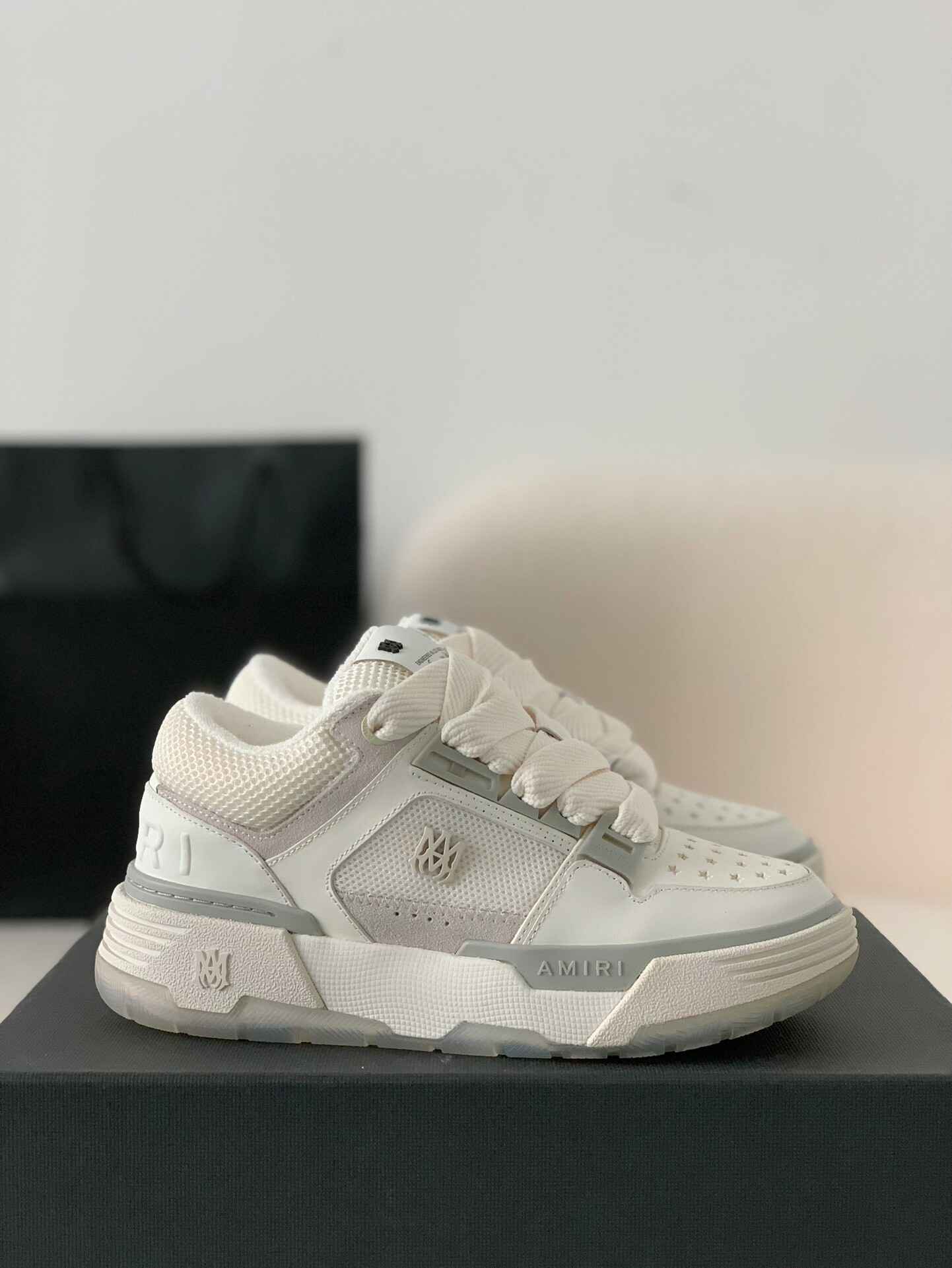 Amiri MA-1 White Gray Sneakers