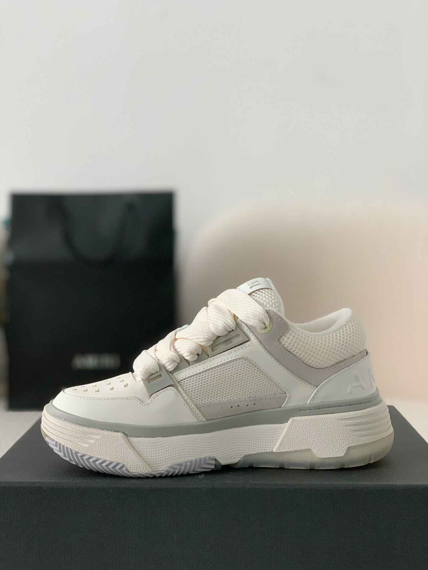 Amiri MA-1 White Gray Sneakers