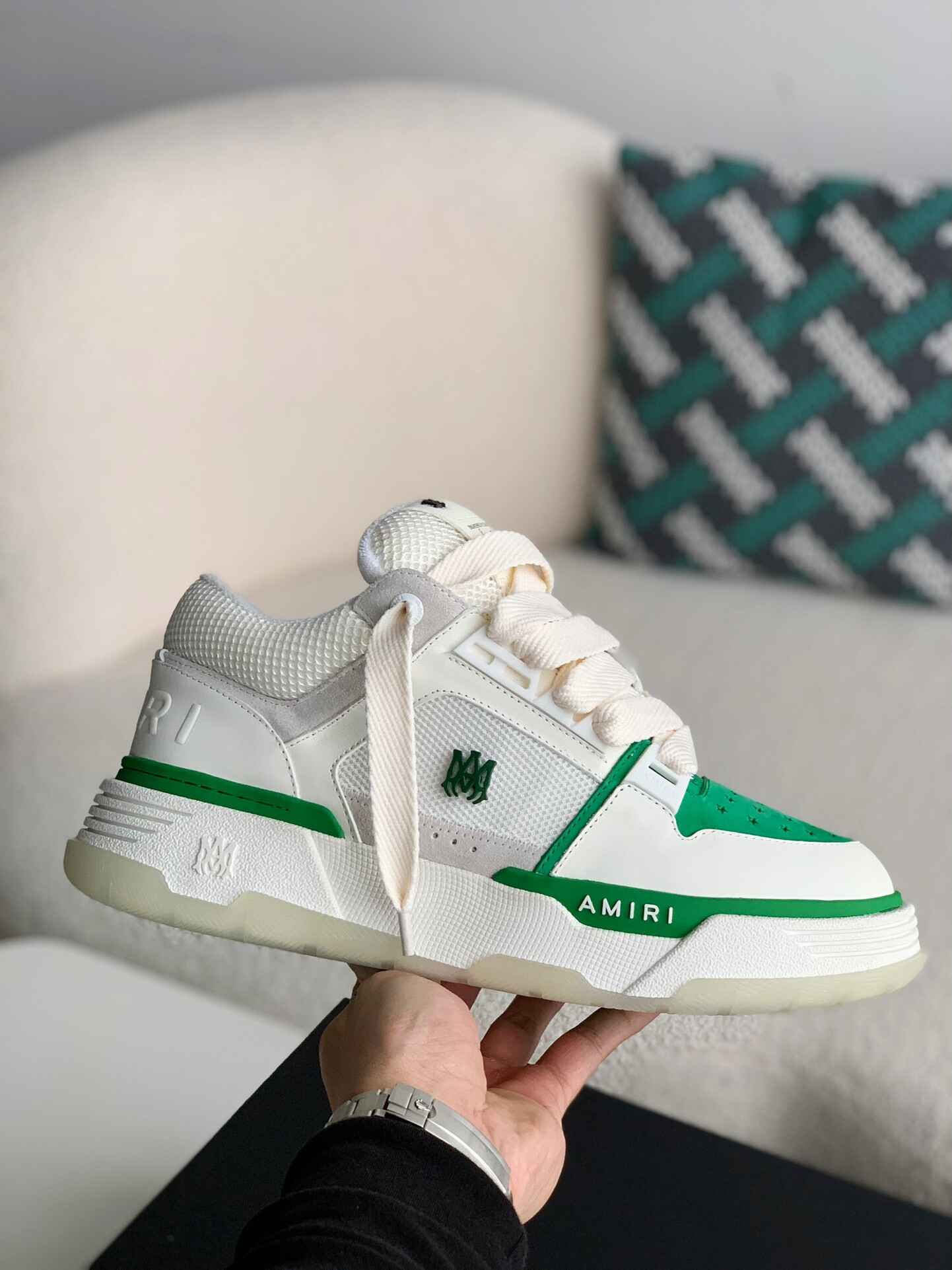 AMIRI MA-1 Trainer White Green Sneaker