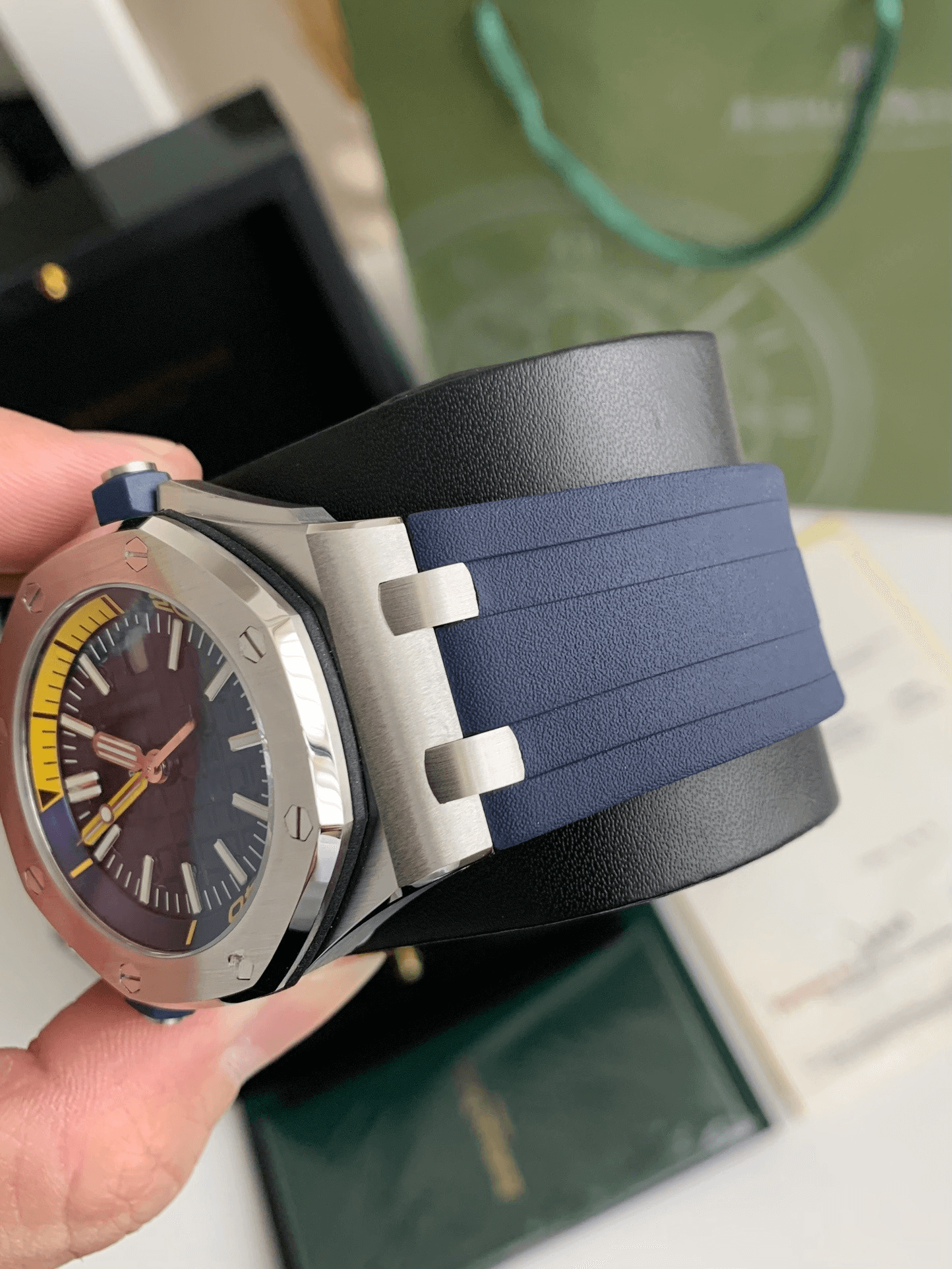Audemars Piguet Royal Oak Offshore Diver Ref. 15710ST.OO.A027CA.01 – Stainless Steel, Blue "Funky Colour" Dial