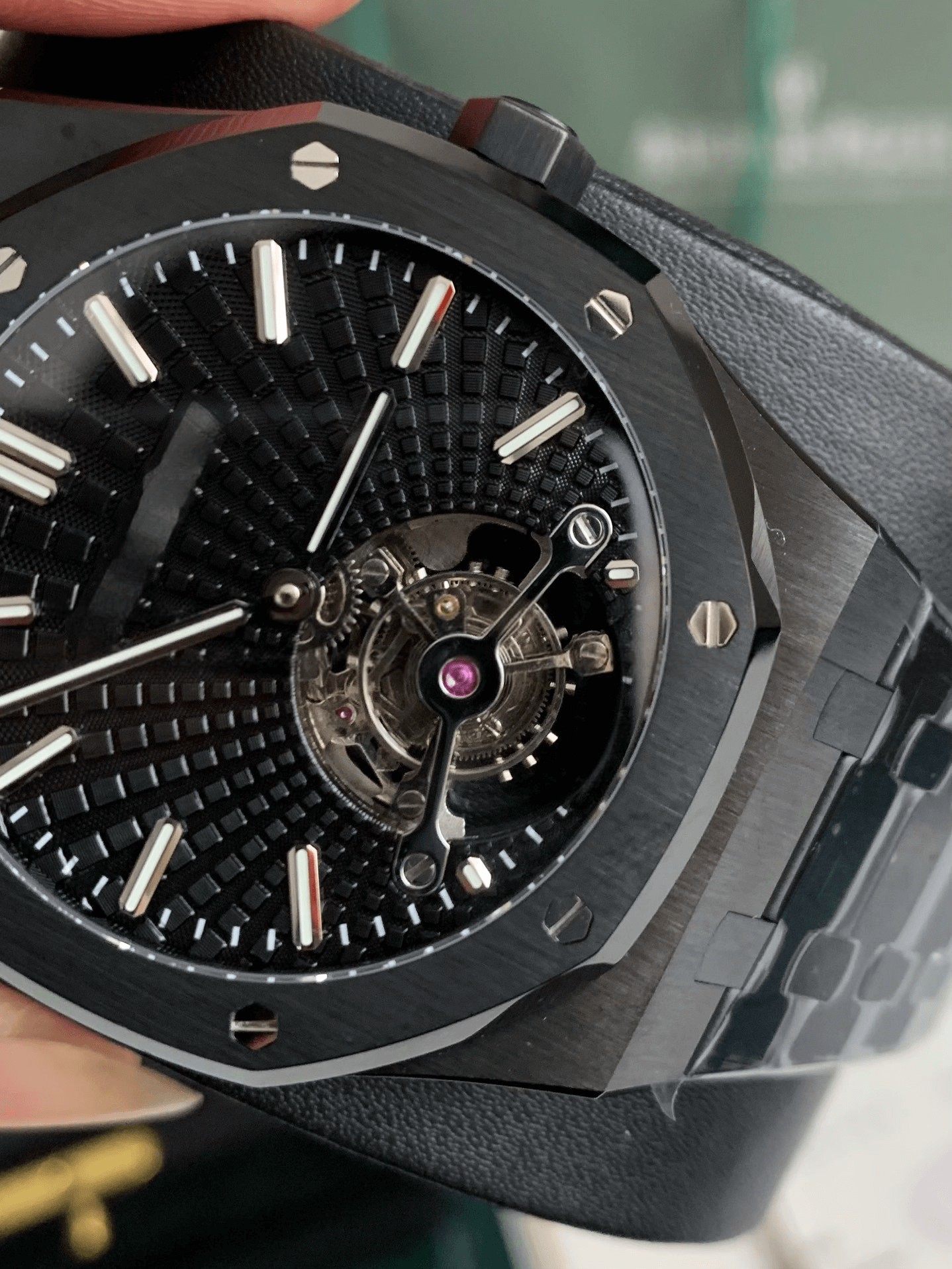 Audemars Piguet Royal Oak Selfwinding Flying Tourbillon Ref. 26730CE – Black Ceramic, Black Tapisserie Dial