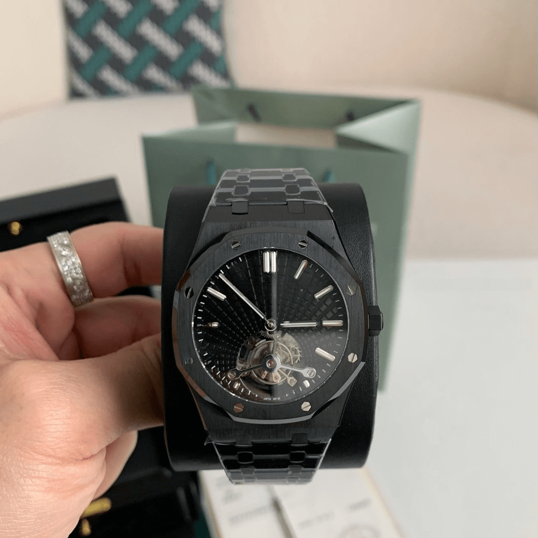 Audemars Piguet Royal Oak Selfwinding Flying Tourbillon Ref. 26730CE – Black Ceramic, Black Tapisserie Dial
