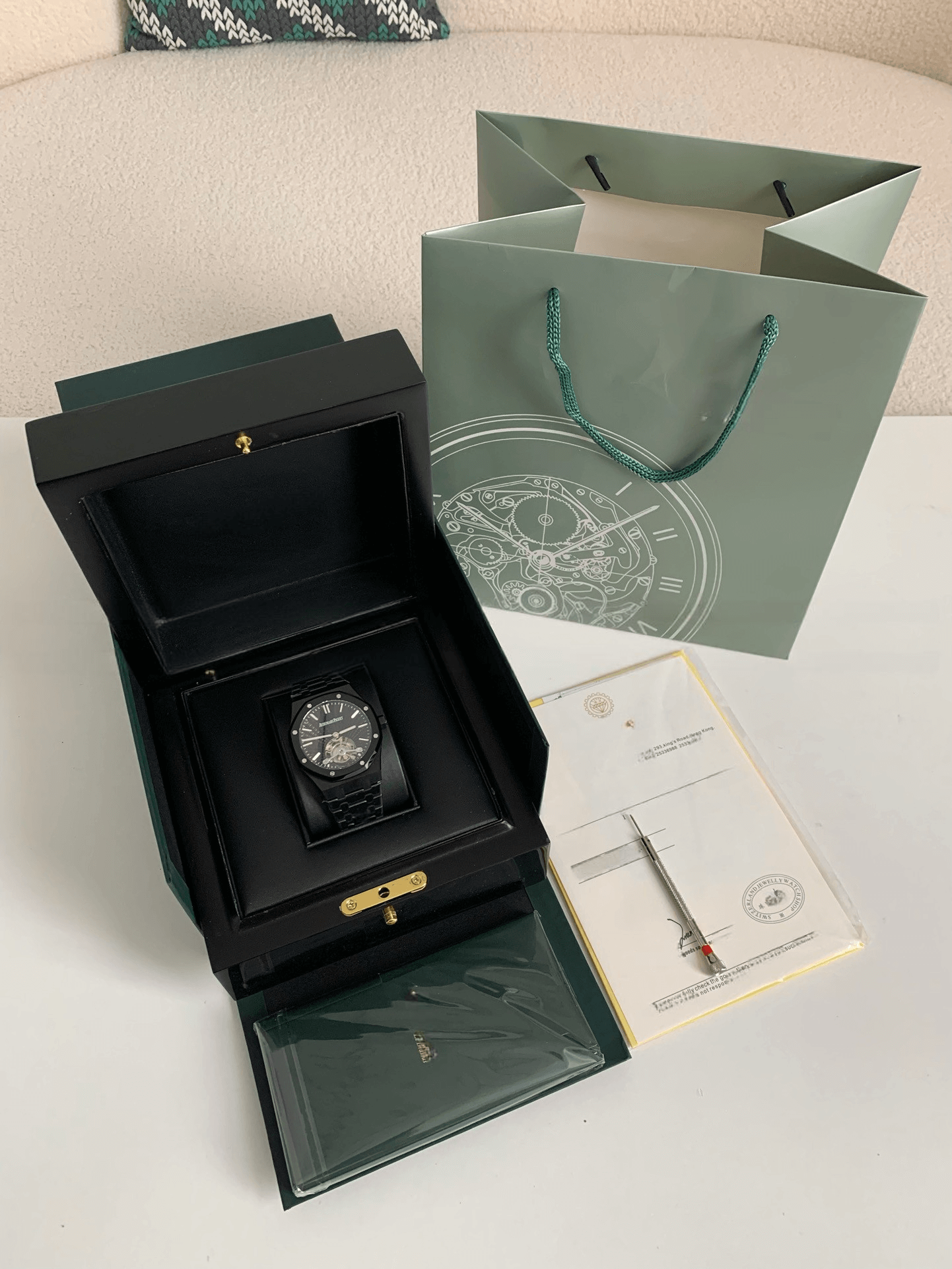 Audemars Piguet Royal Oak Selfwinding Flying Tourbillon Ref. 26730CE – Black Ceramic, Black Tapisserie Dial