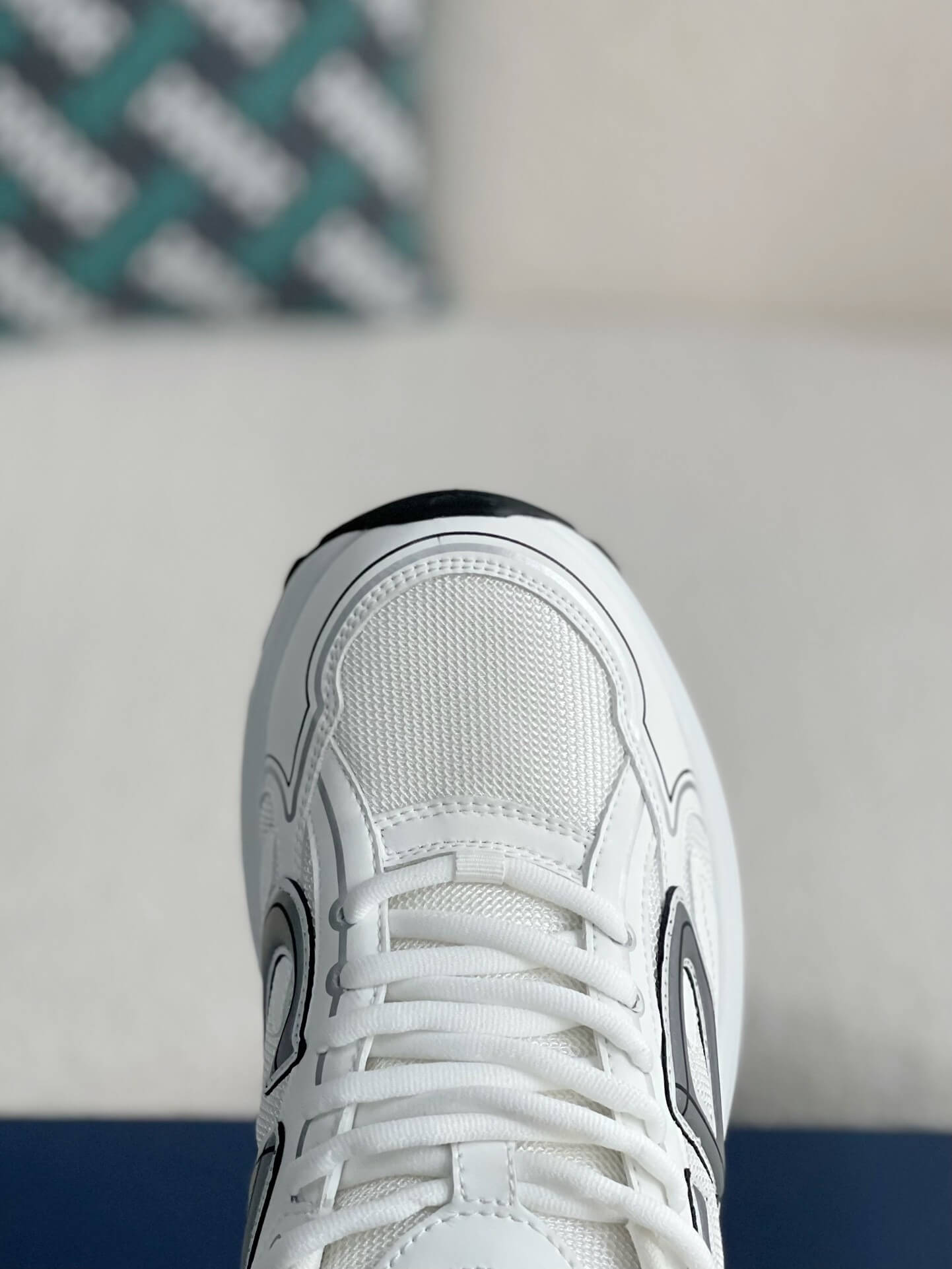 Dior B30 Low-Top Sneaker White Mesh and Technical Fabric with Grey