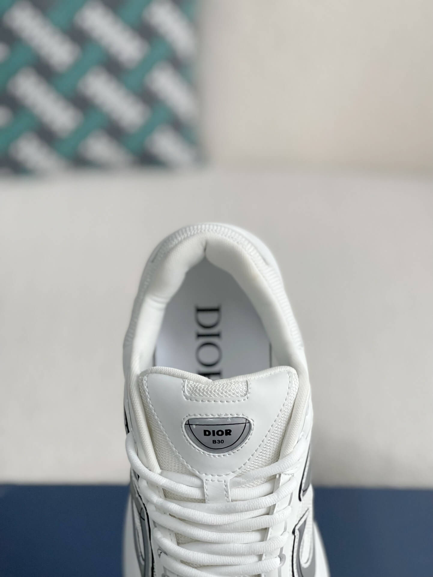 Dior B30 Low-Top Sneaker White Mesh and Technical Fabric with Grey