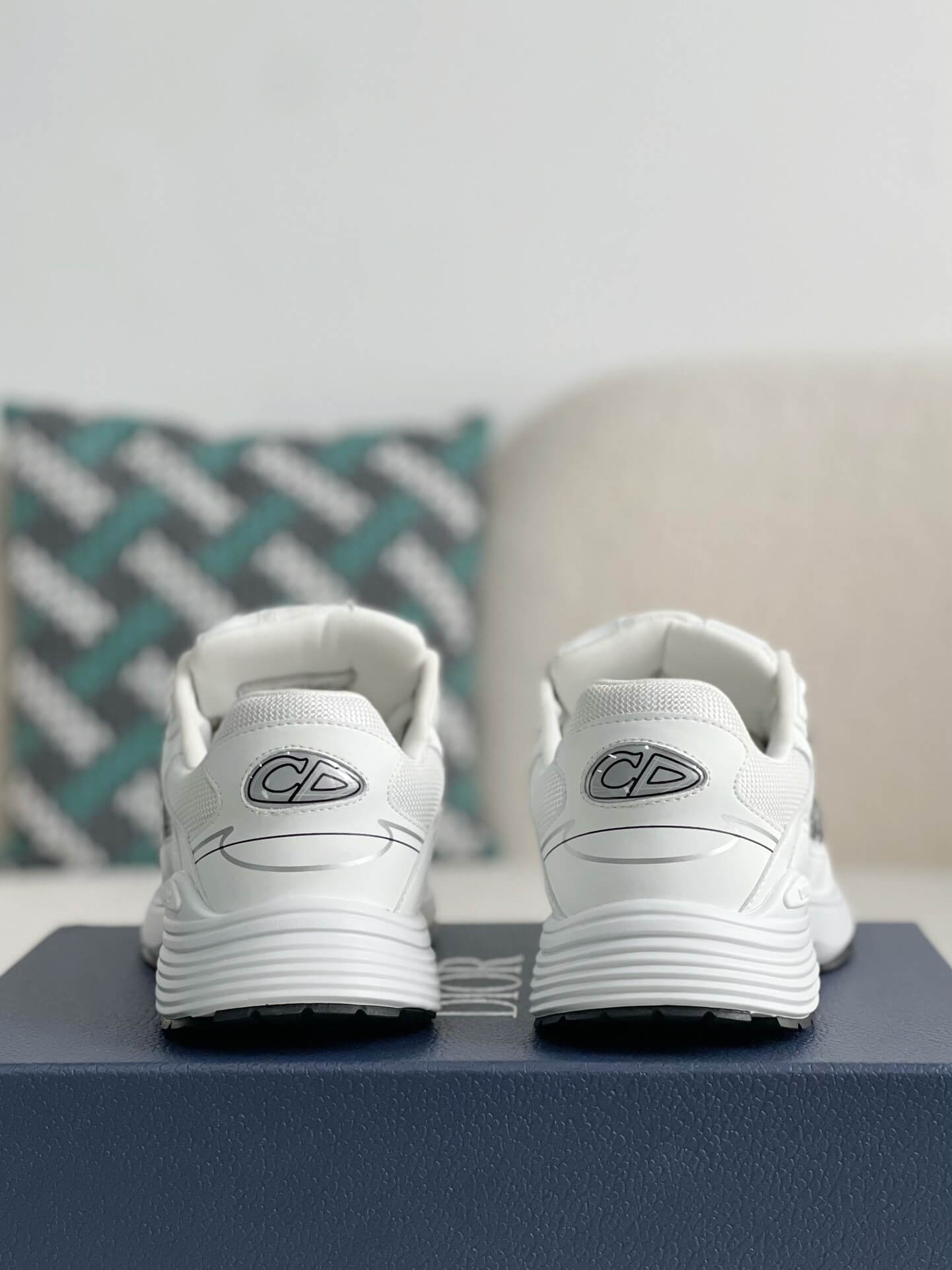 Dior B30 Low-Top Sneaker White Mesh and Technical Fabric with Grey