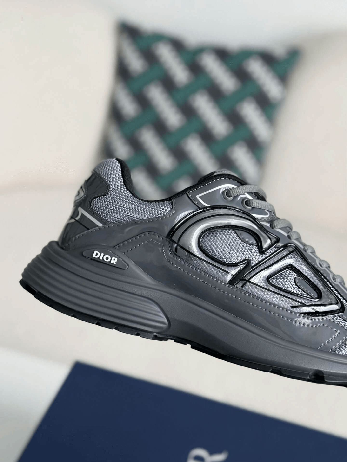 Dior B30 Countdown Low-Top Sneaker Light Grey Technical Mesh and