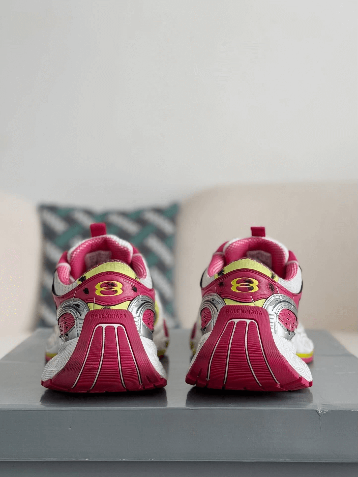 Balenciaga 10XL Sneaker – White, Pink & Yellow