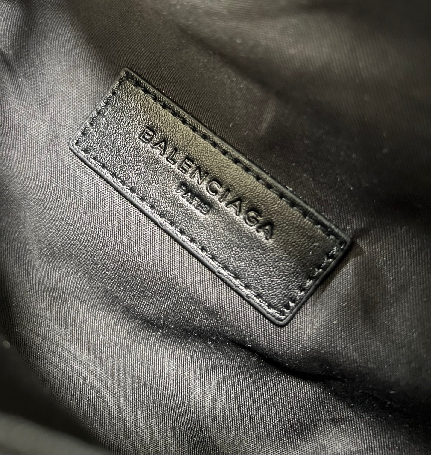Balenciaga Graffiti Explorer Belt Bag Black Arena Lambskin with White Print