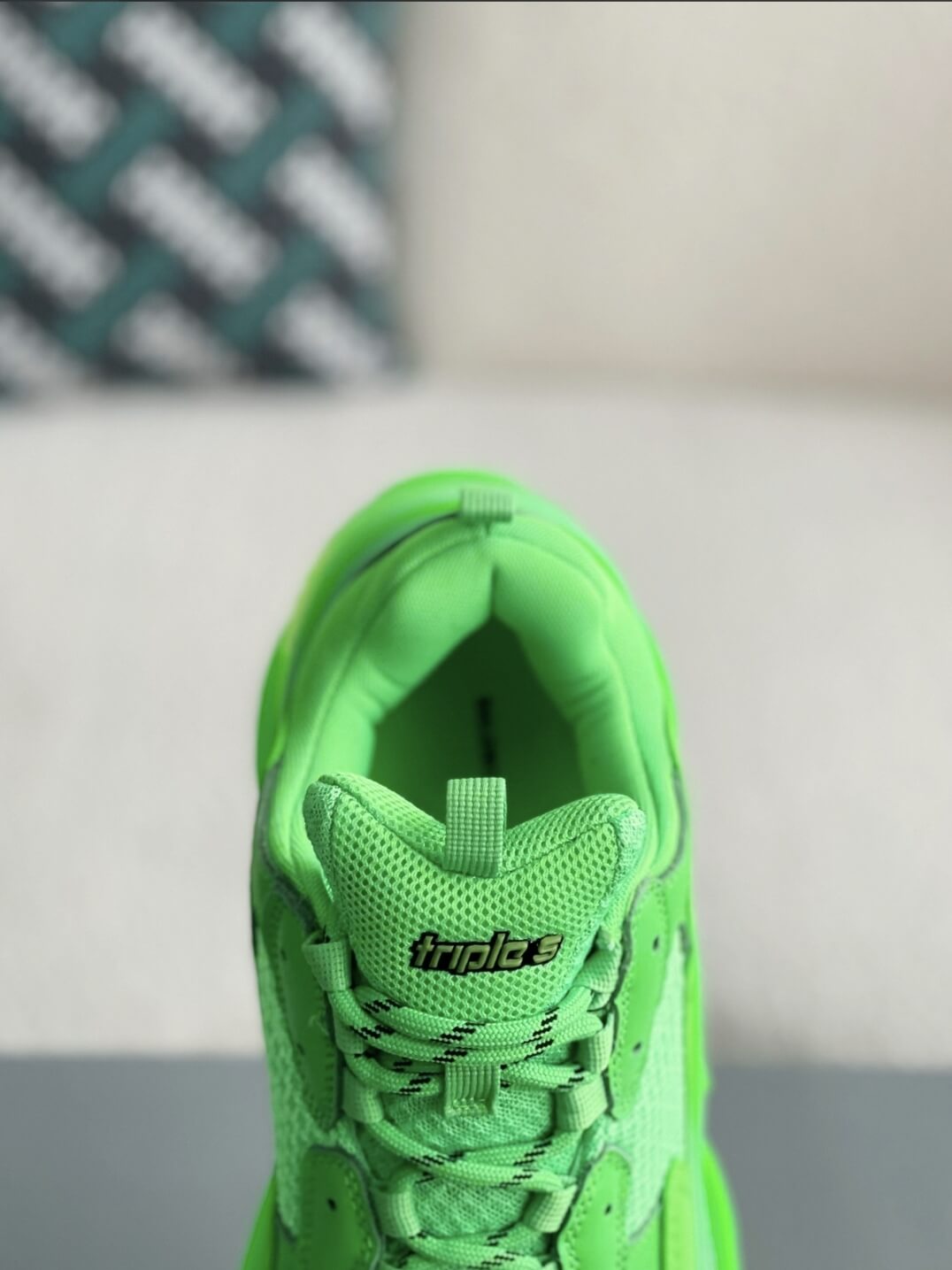 Balenciaga Triple S Sneaker Clear Sole – Neon Green – HolloShoe