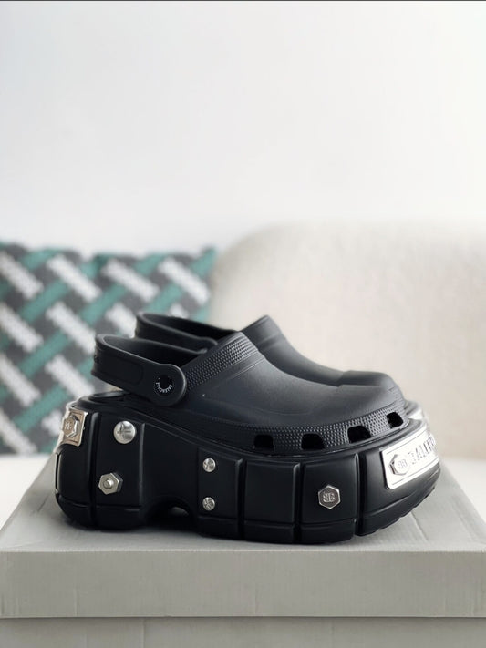 Balenciaga HardCrocs Pantoletten Schwarz