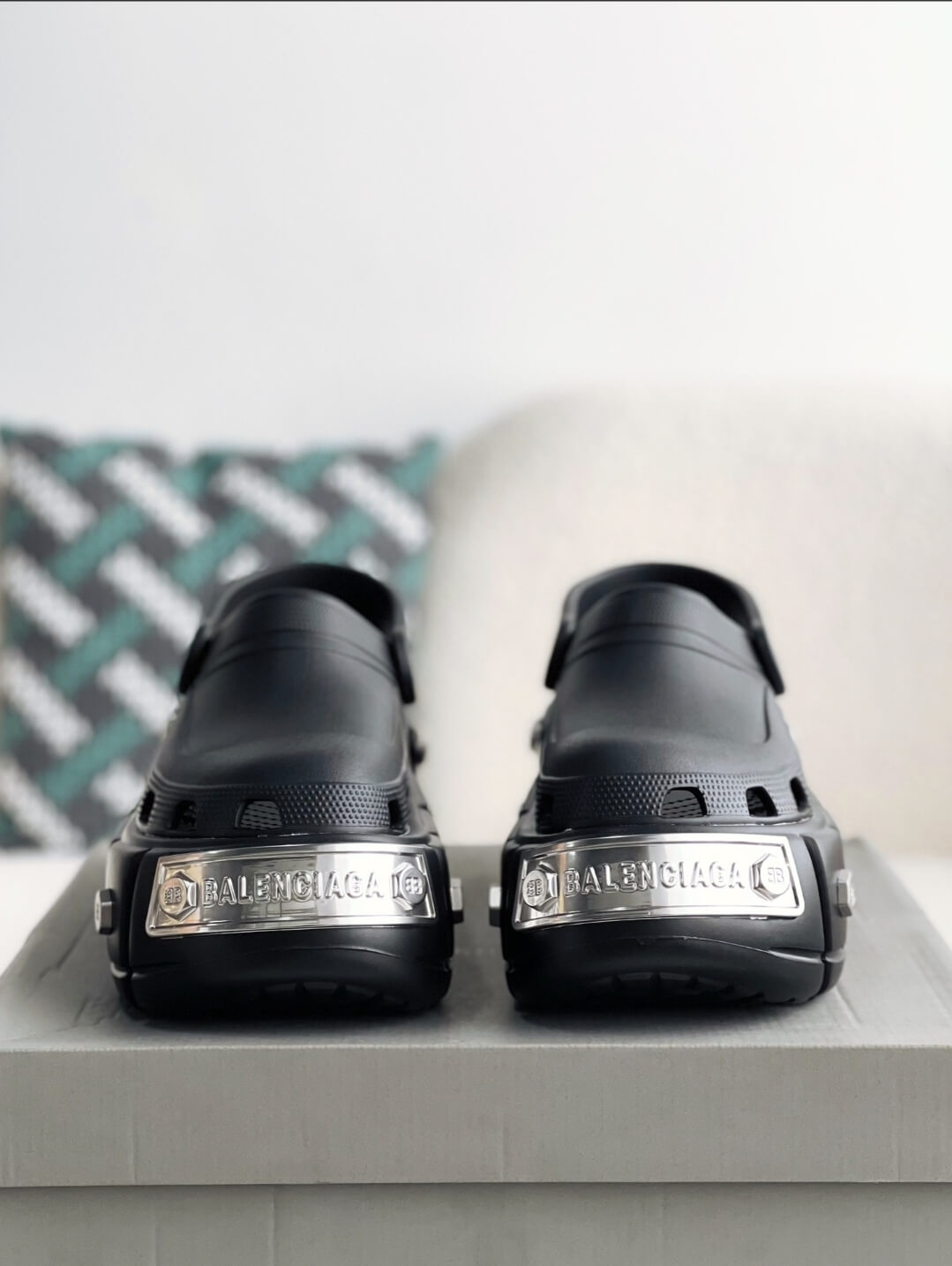 Balenciaga HardCrocs Mules Black