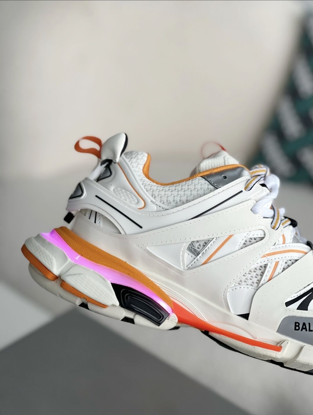 Balenciaga Track White Orange Sneakers