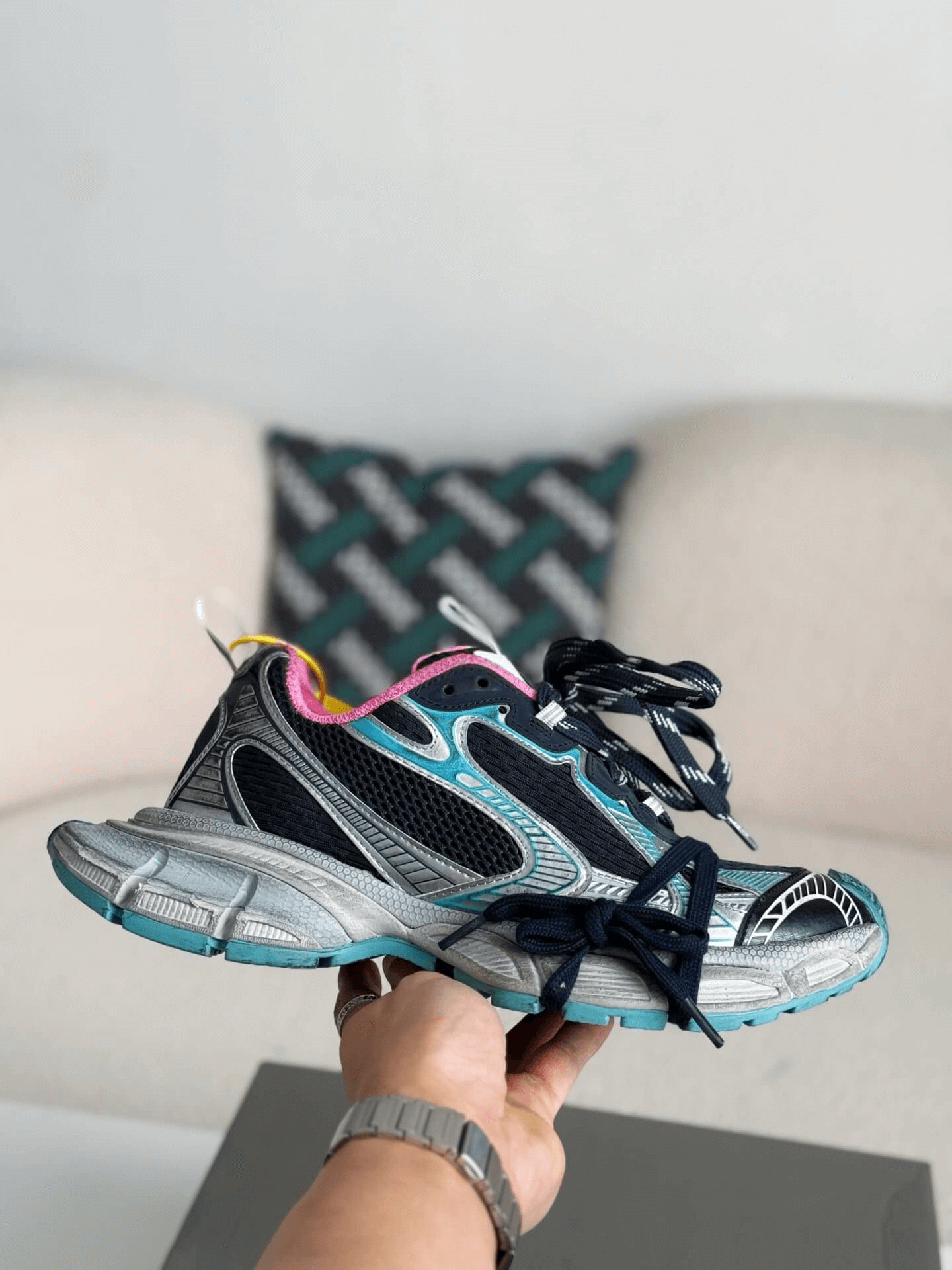 Balenciaga 3XL Sneaker – Navy, Silver & Pink
