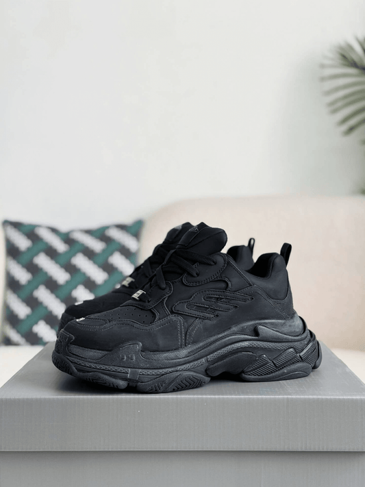 Balenciaga Triple S Sneaker – Full Black Nubuck & Mesh