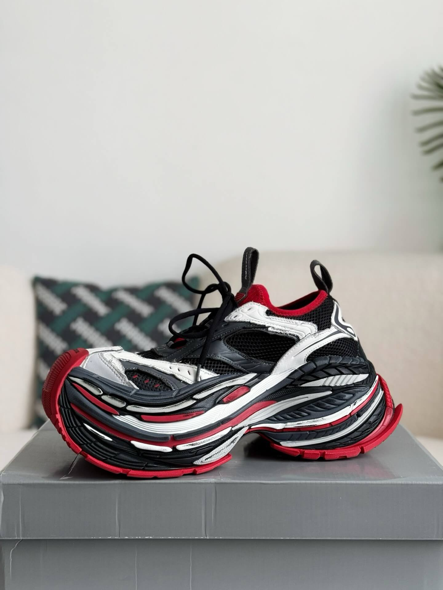 Balenciaga 10XL Sneaker – Red, Black & White