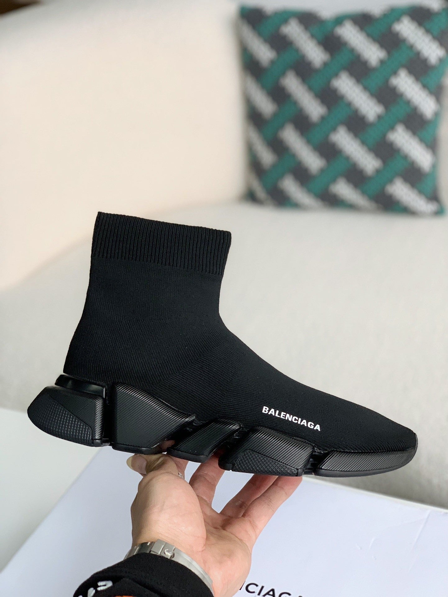 Balenciaga Speed 2.0 Recycled Knit Sneaker in Black – HolloShoe