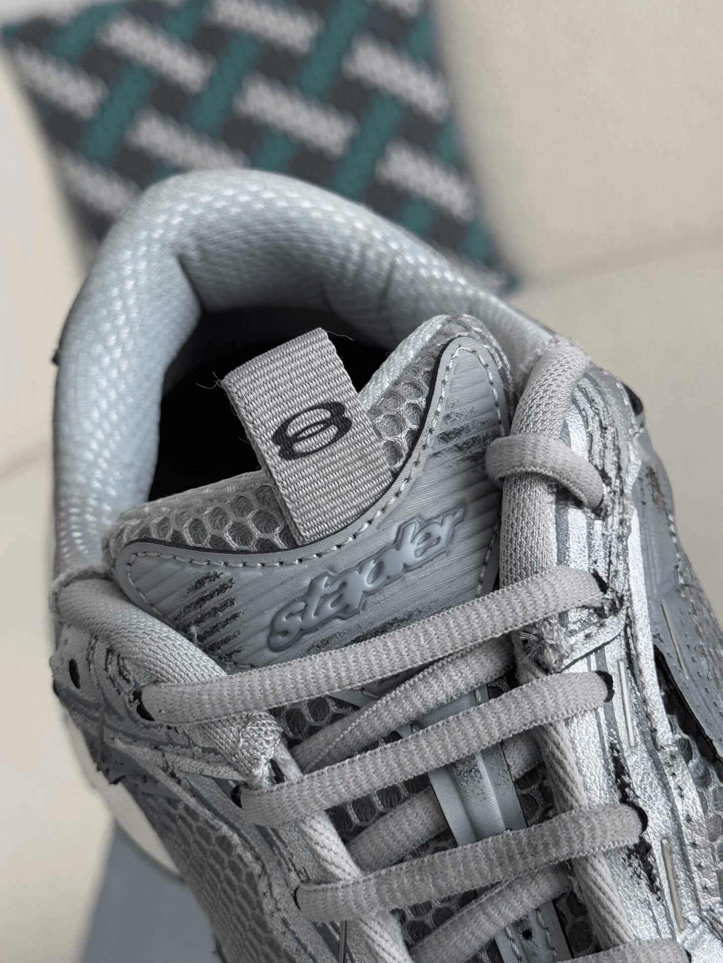 Balenciaga 10XL Sneaker – Grey, Black & White Distressed