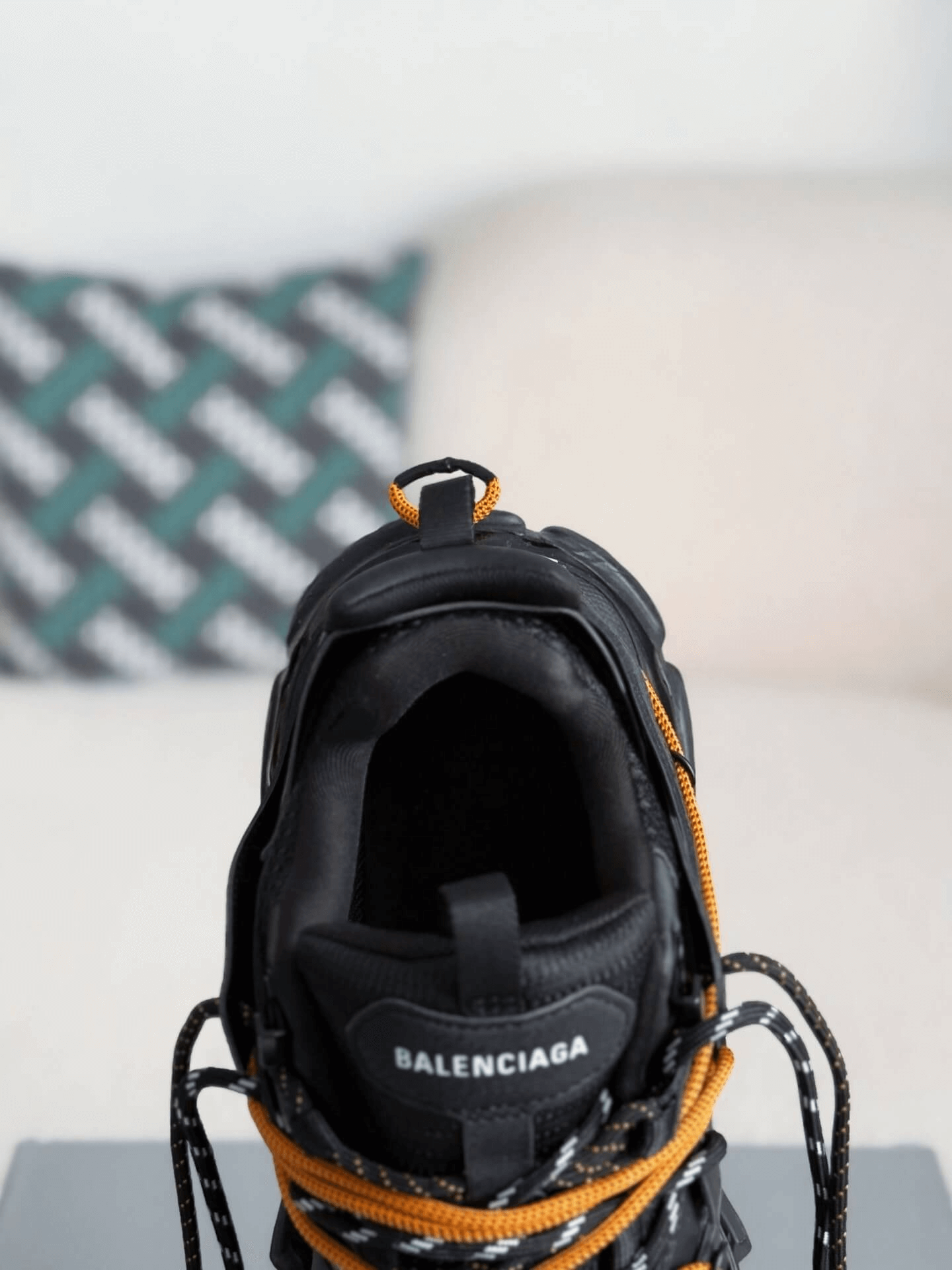 Balenciaga Track Sneaker – Black & Orange Hiking Laces