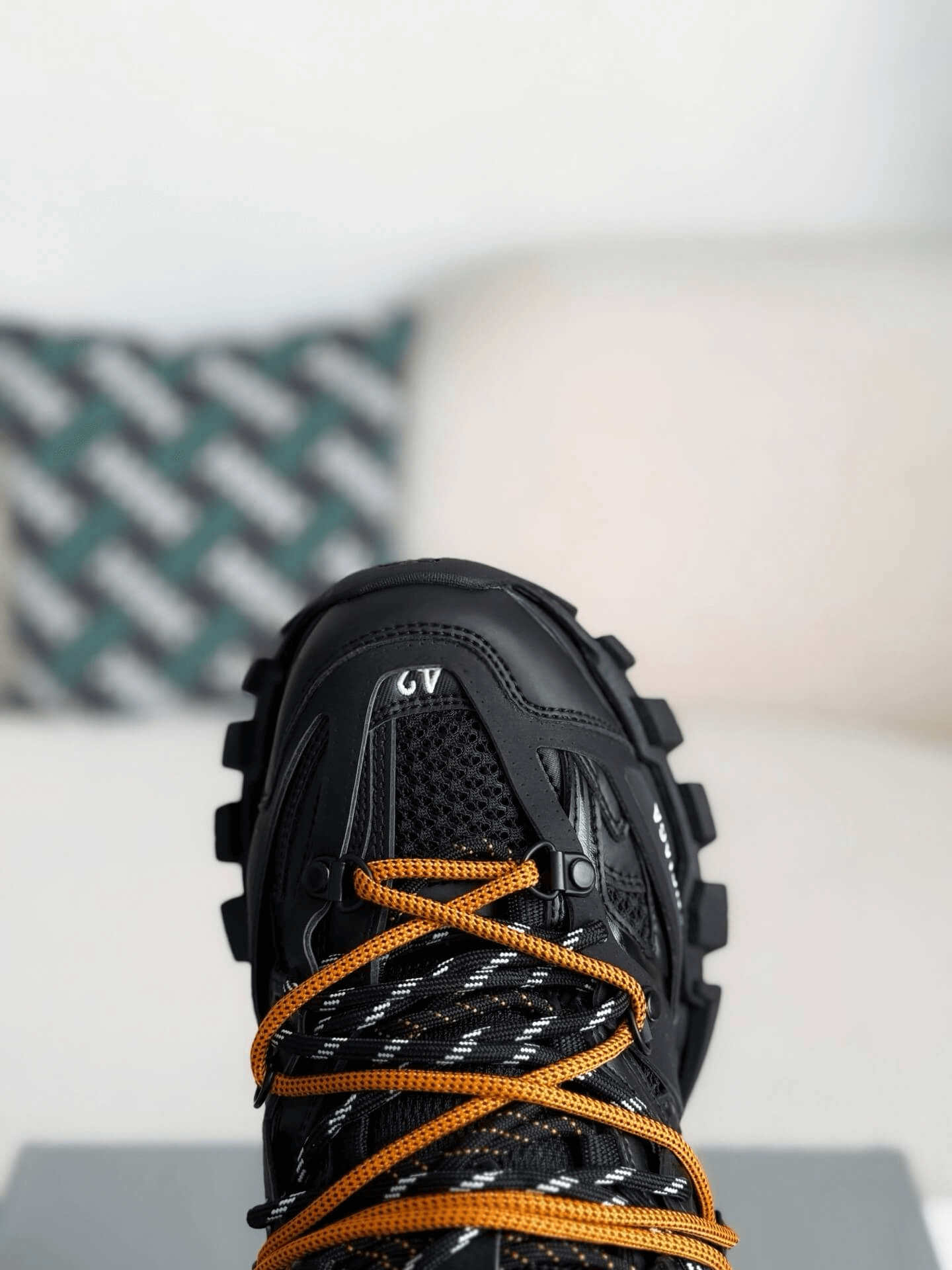 Balenciaga Track Sneaker – Black & Orange Hiking Laces