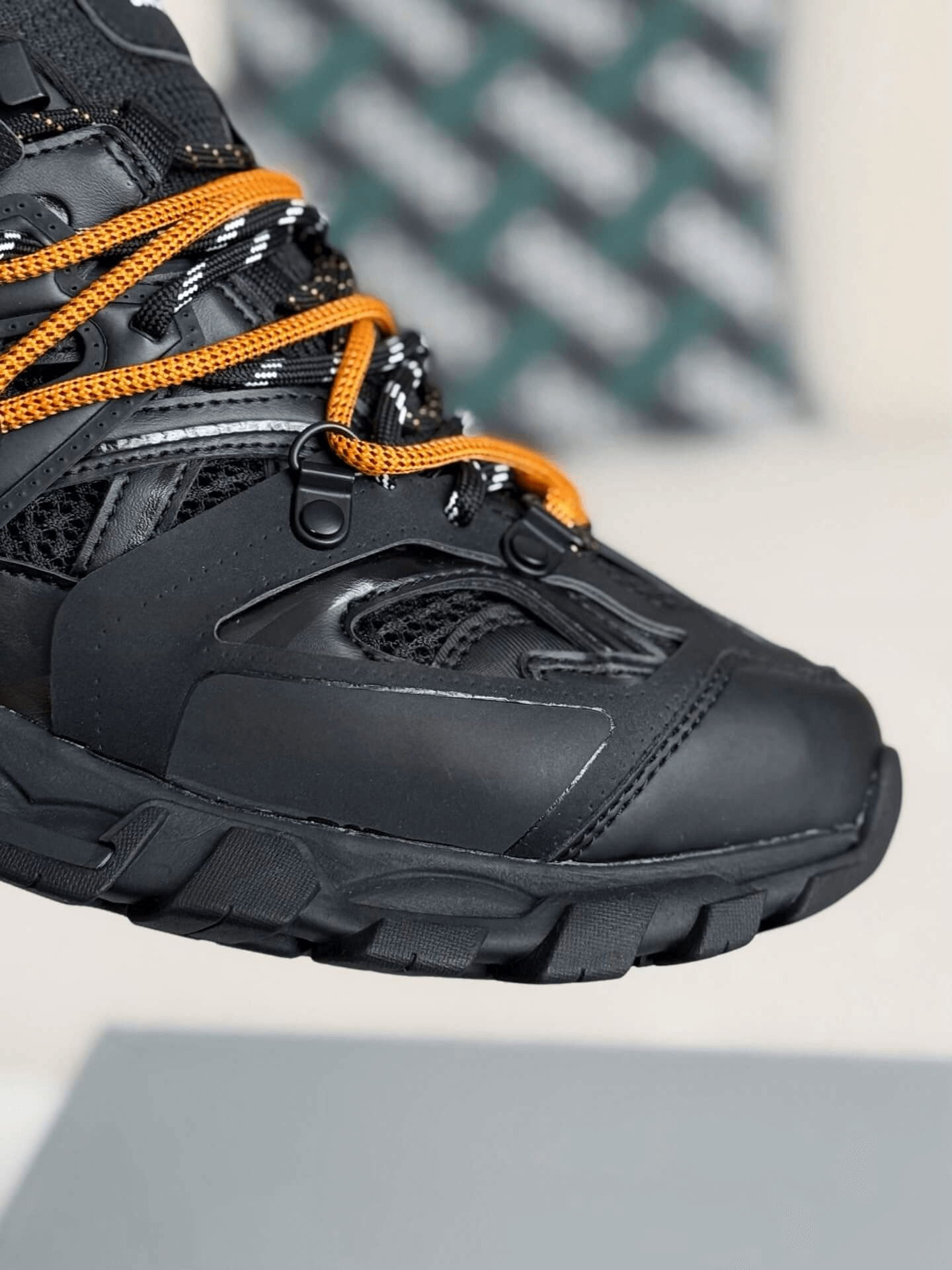 Balenciaga Track Sneaker – Black & Orange Hiking Laces