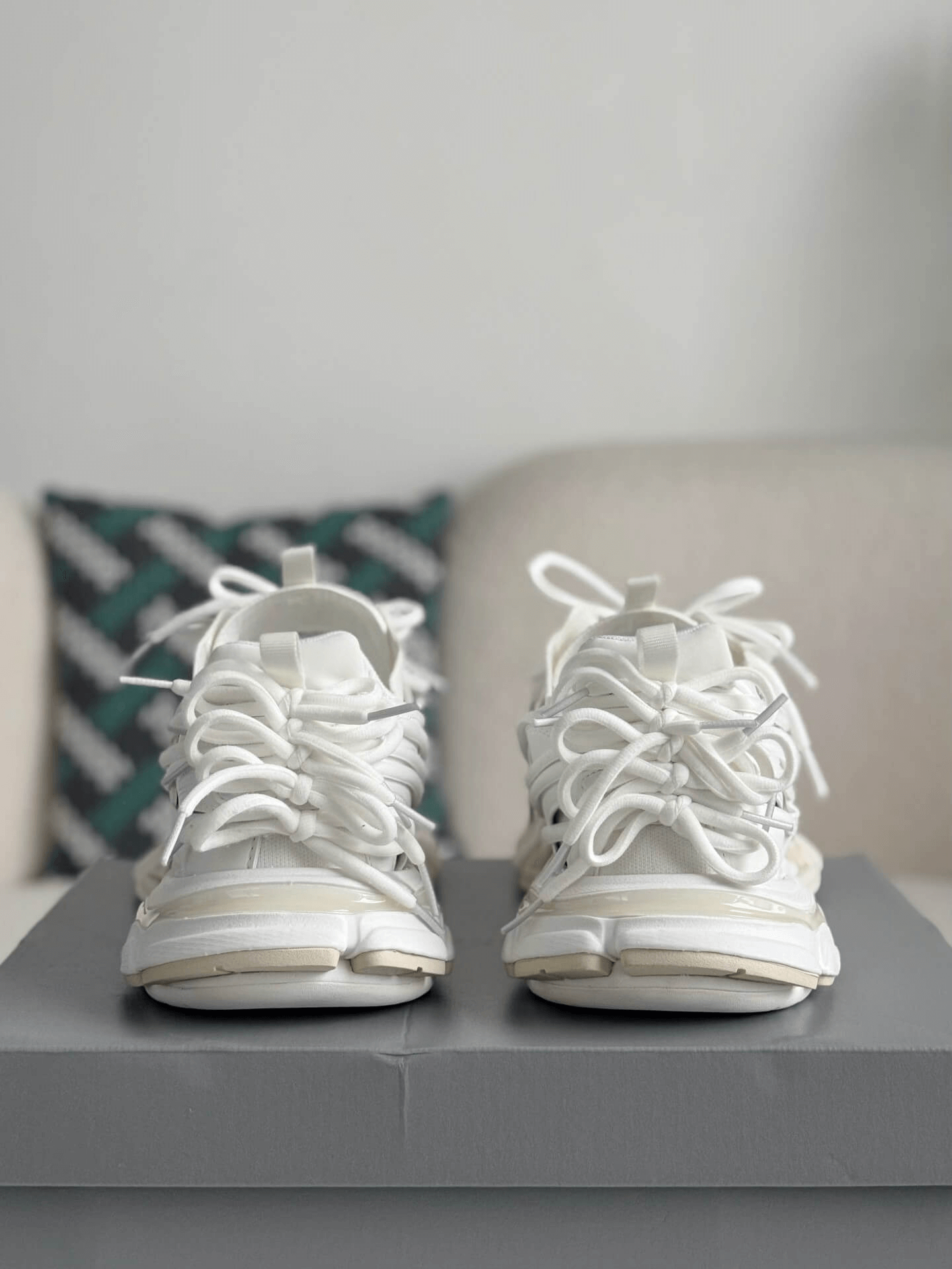 Balenciaga Track Sneaker in White Mesh and Nylon