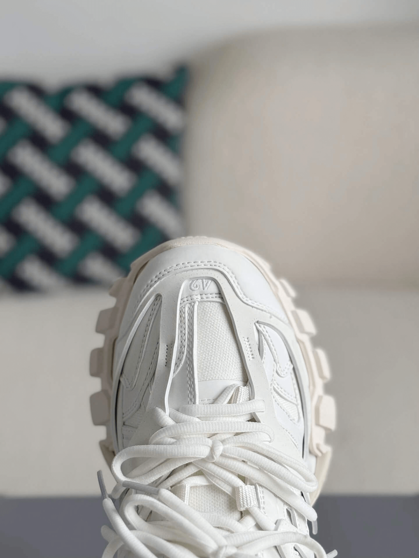 Balenciaga Track Sneaker in White Mesh and Nylon