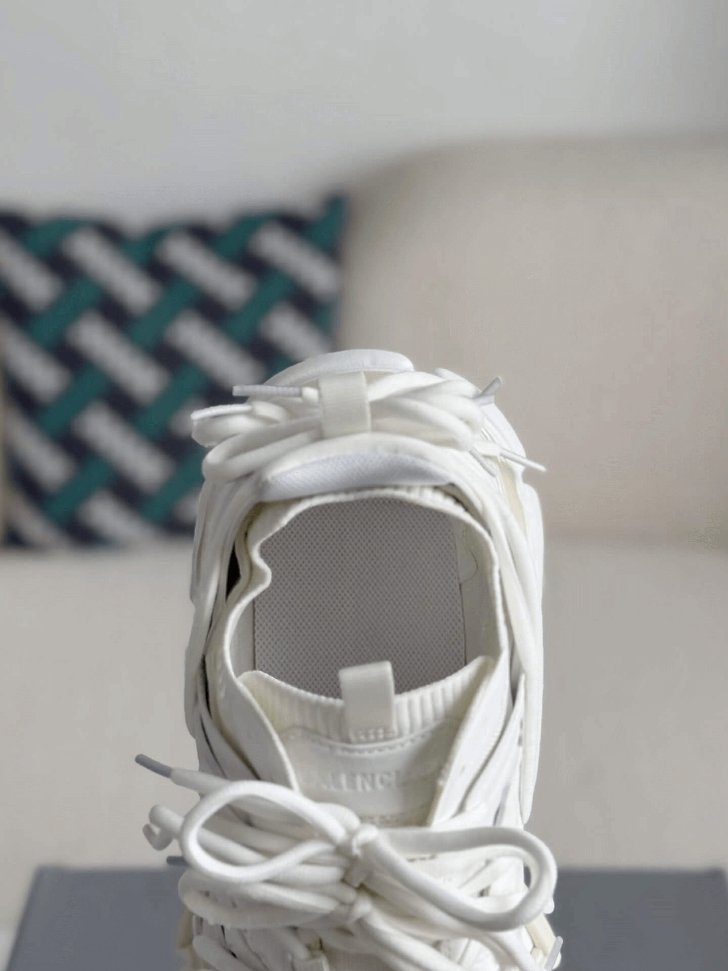 Balenciaga Track Sneaker in White Mesh and Nylon