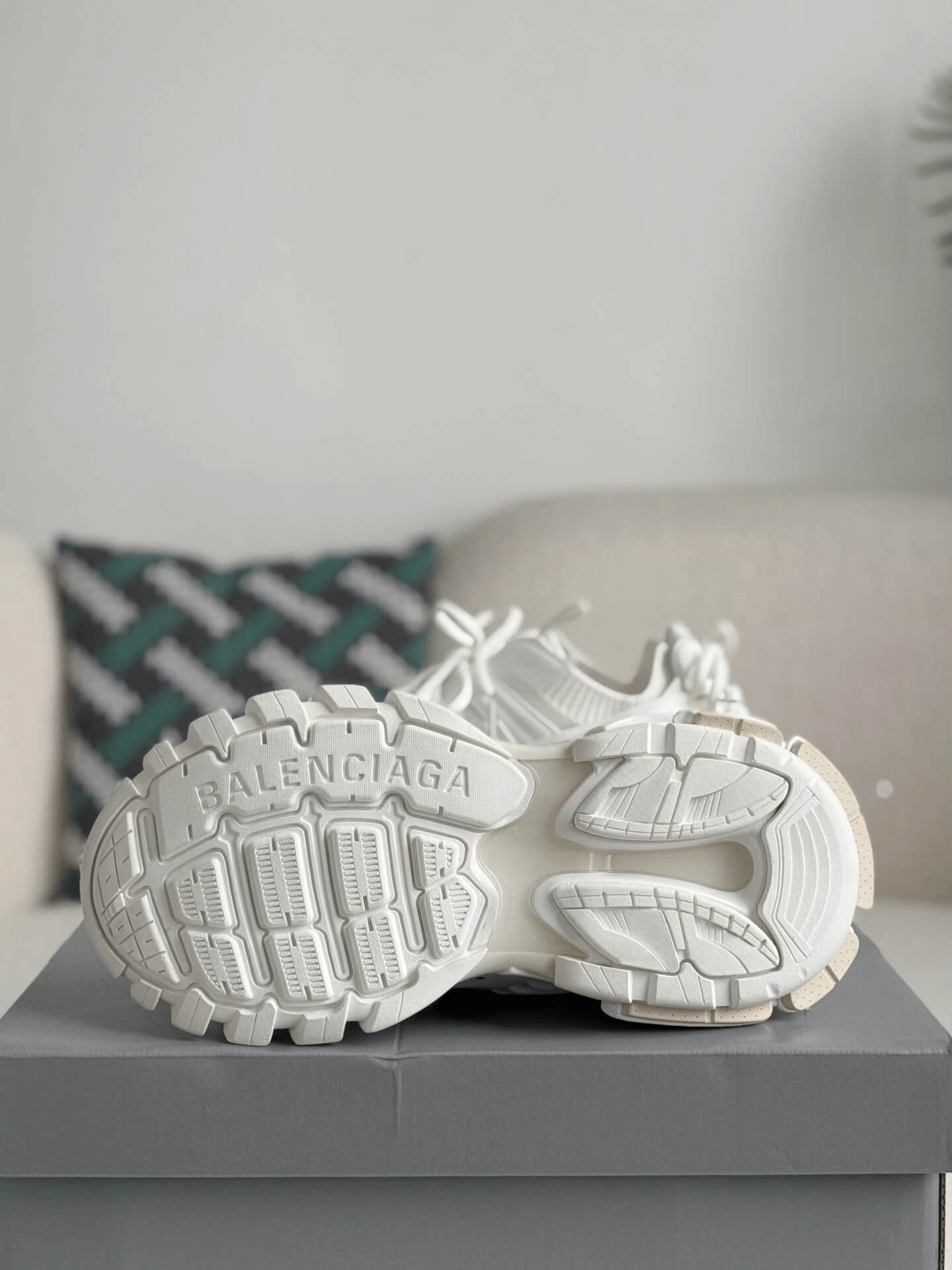 Balenciaga Track Sneaker in White Mesh and Nylon